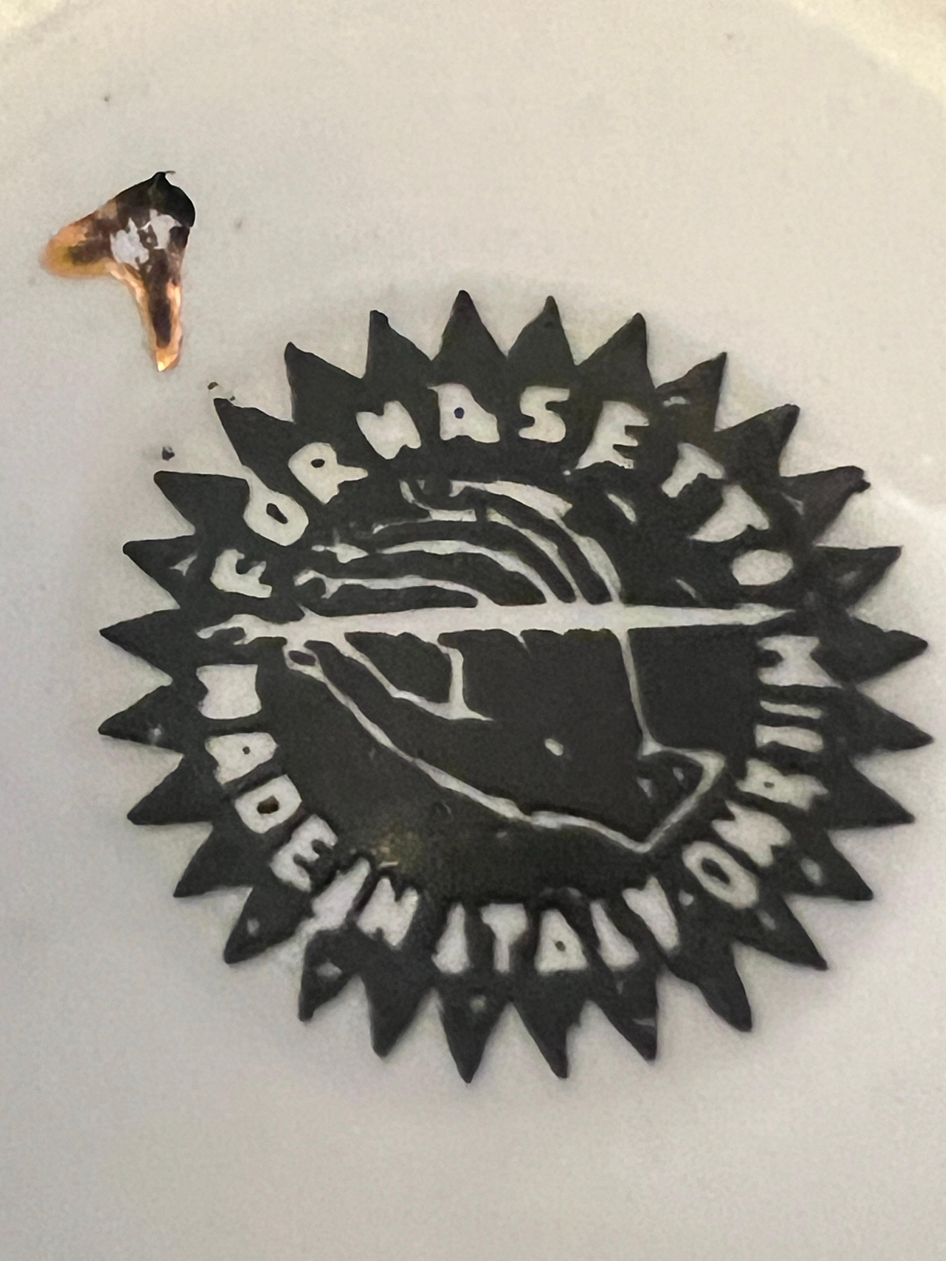Juego de 6 cuencos de porcelana para aperitivos de Piero Fornasetti Años 70 en Bueno estado para la venta en San Diego, CA