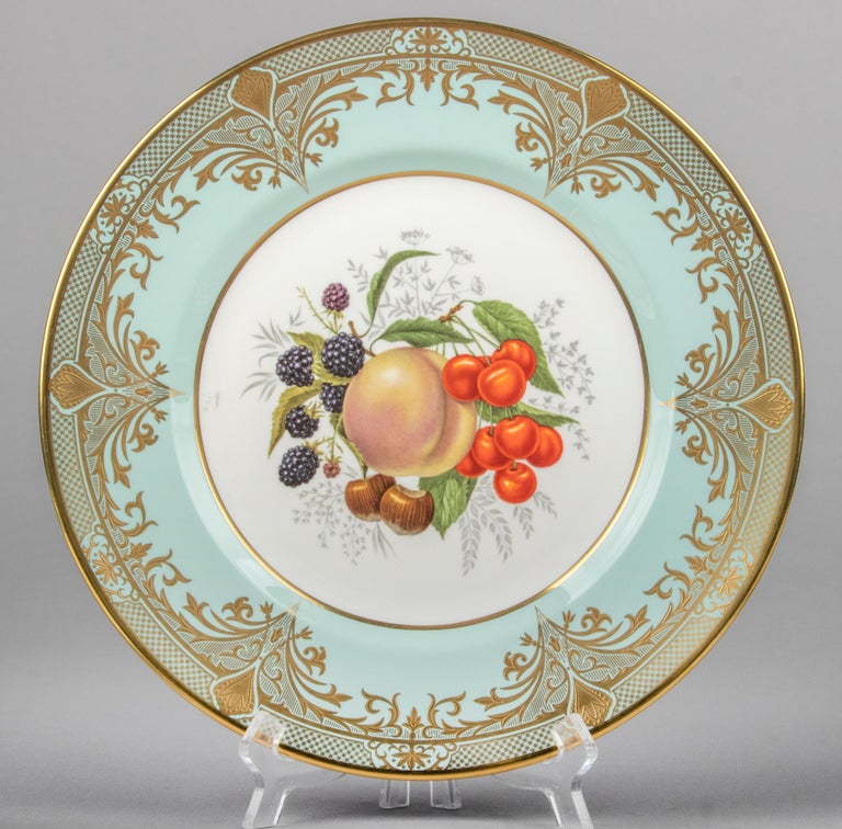 Set of 6 Porcelain Dinner Plates by Caverswall For Sale 8