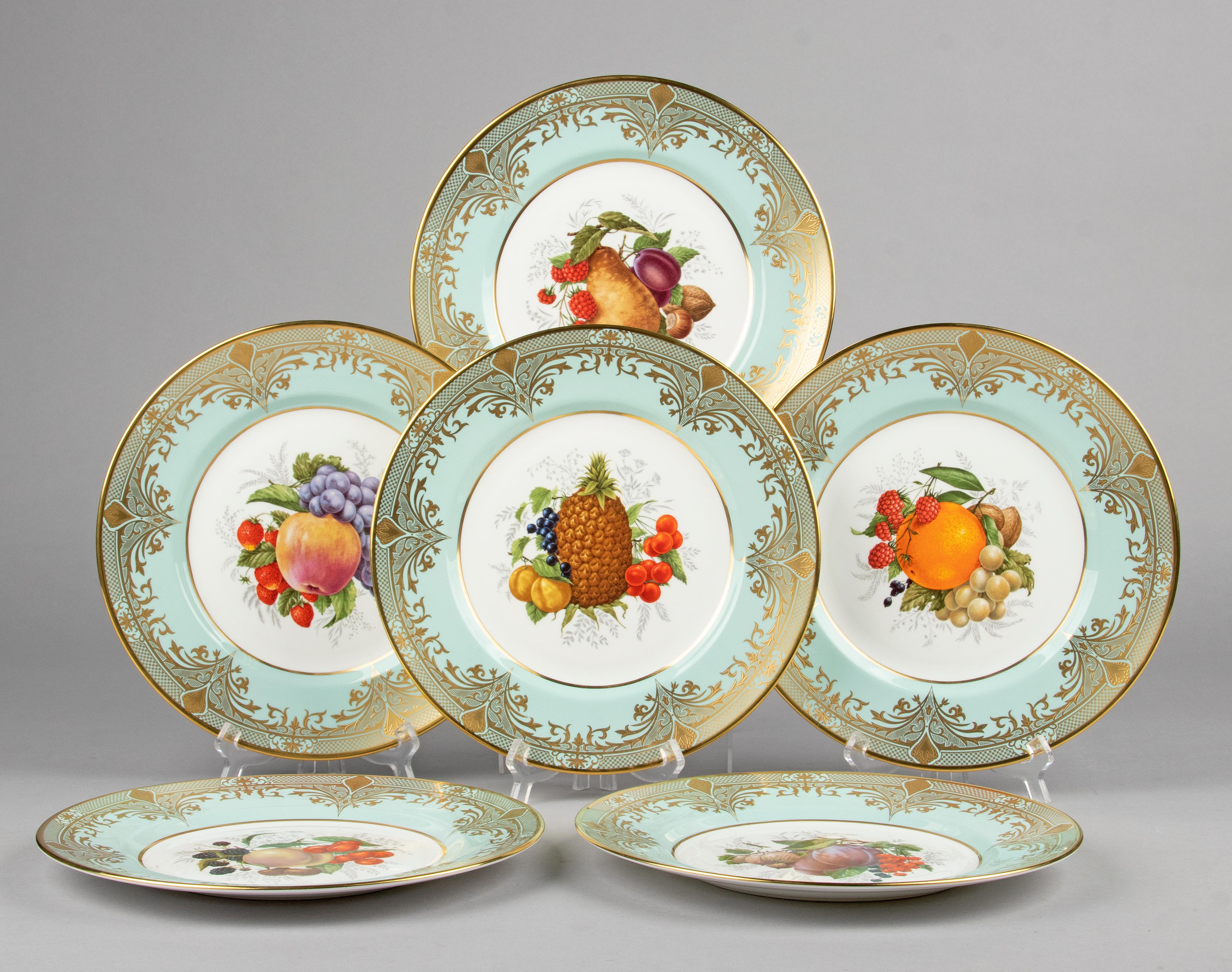 English Set of 6 Porcelain Dinner Plates by Caverswall