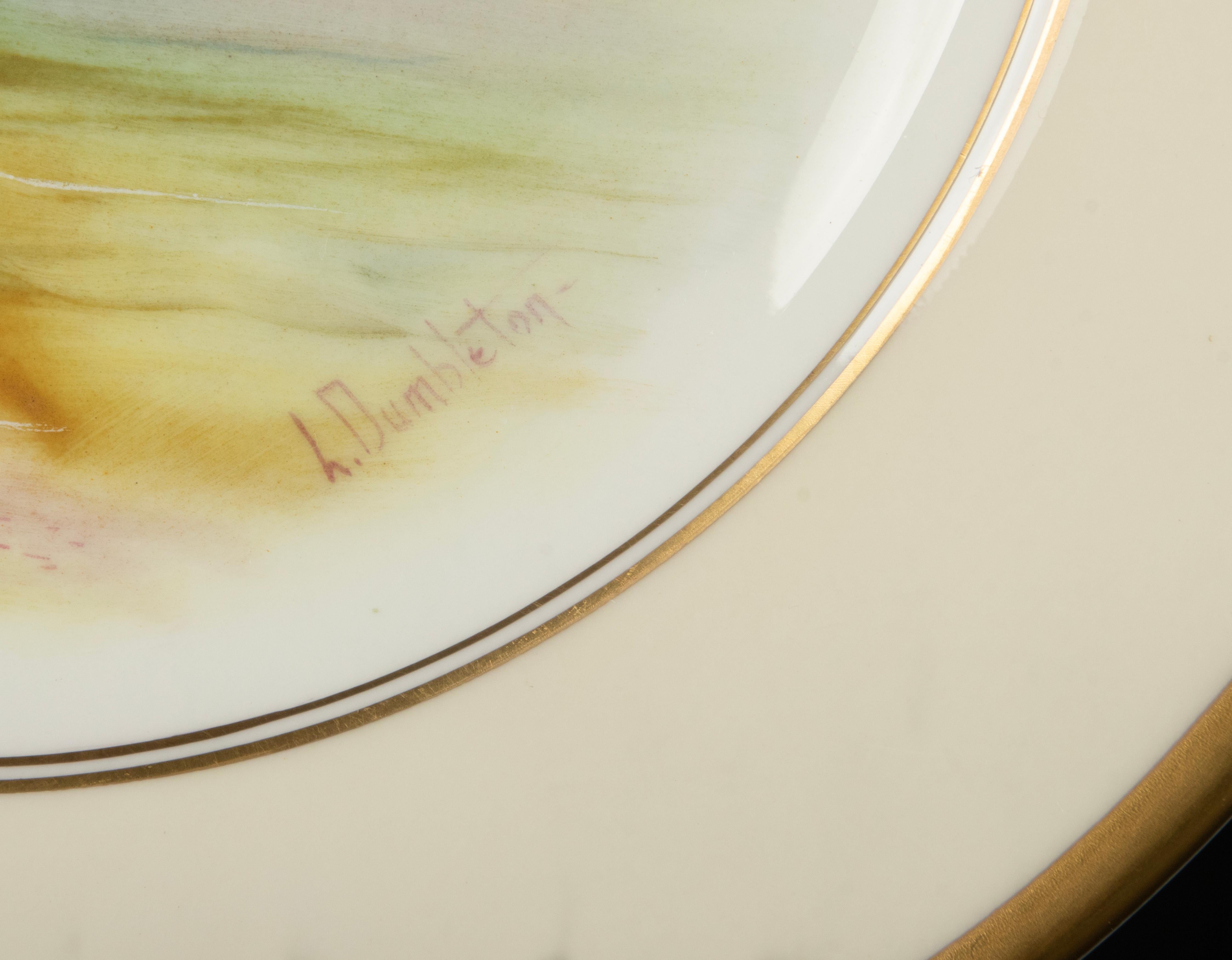 Set of 6 Porcelain Fish Plates - Minton - Hand Painted  For Sale 12
