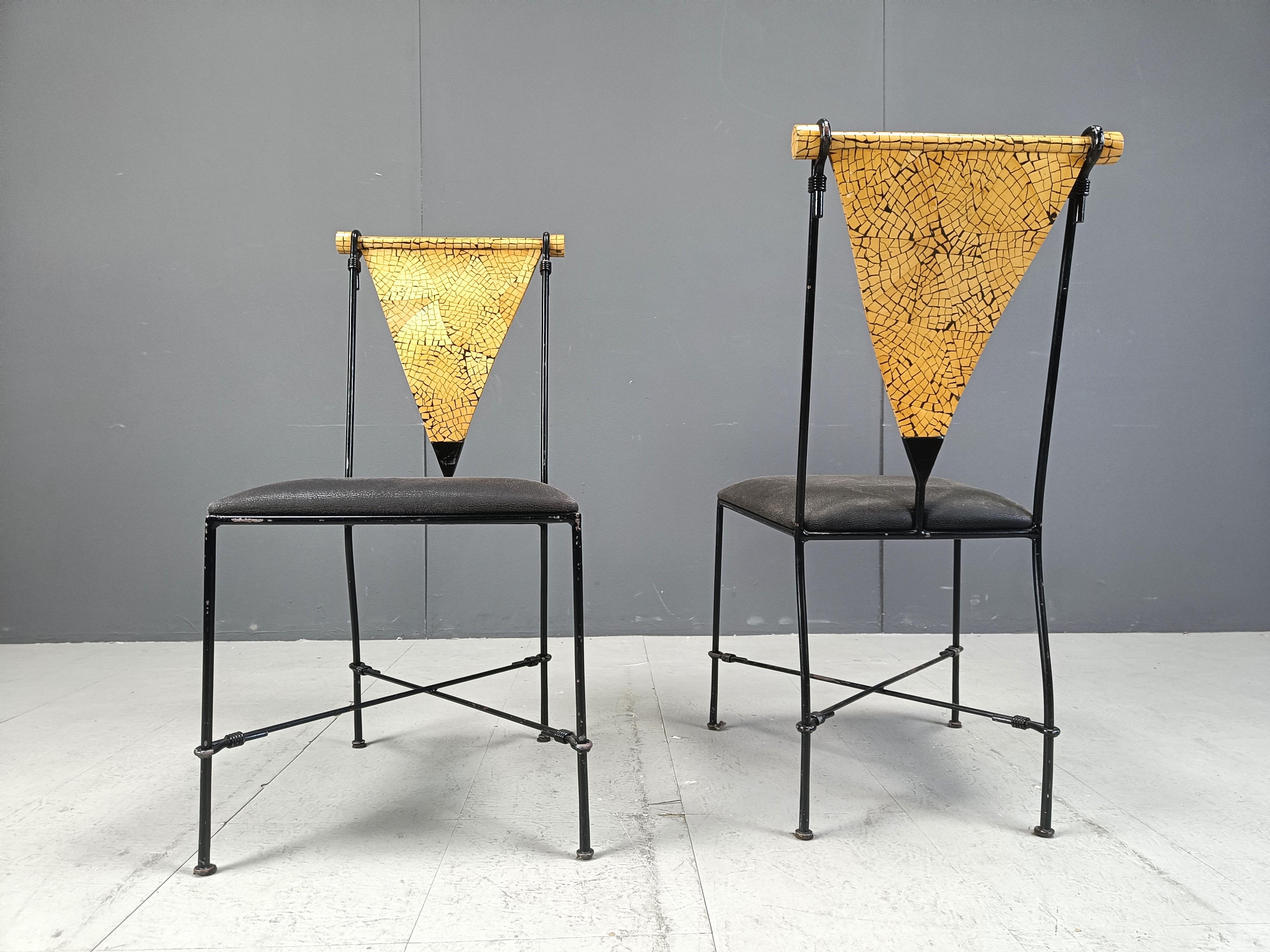 Set di 6 sedie da pranzo postmoderne, anni '70 in vendita 7
