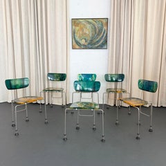 Set of 6 Post Modern Gaetano Pesce "543 Broadway" Chairs For Bernini, 1993
