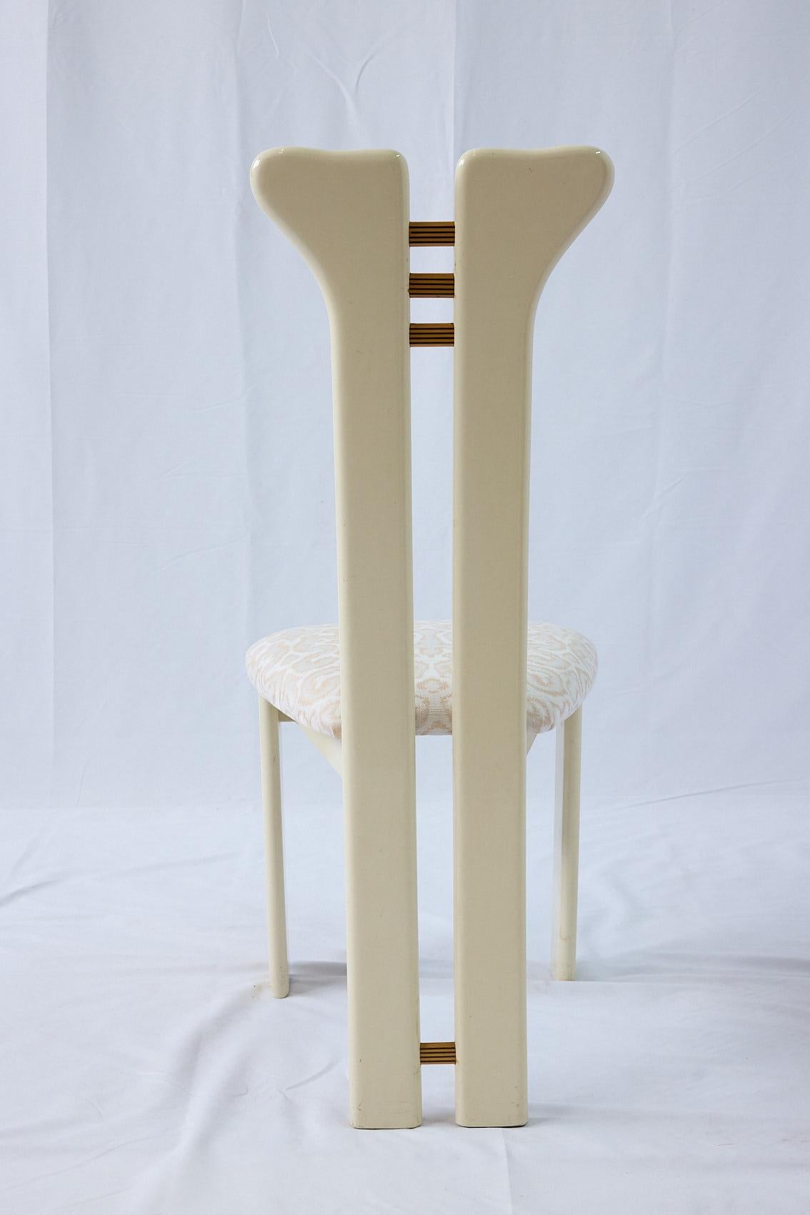 Ensemble de 6 chaises de salle à manger postmodernes Pierre Cardin, vers 1980 en vente 6