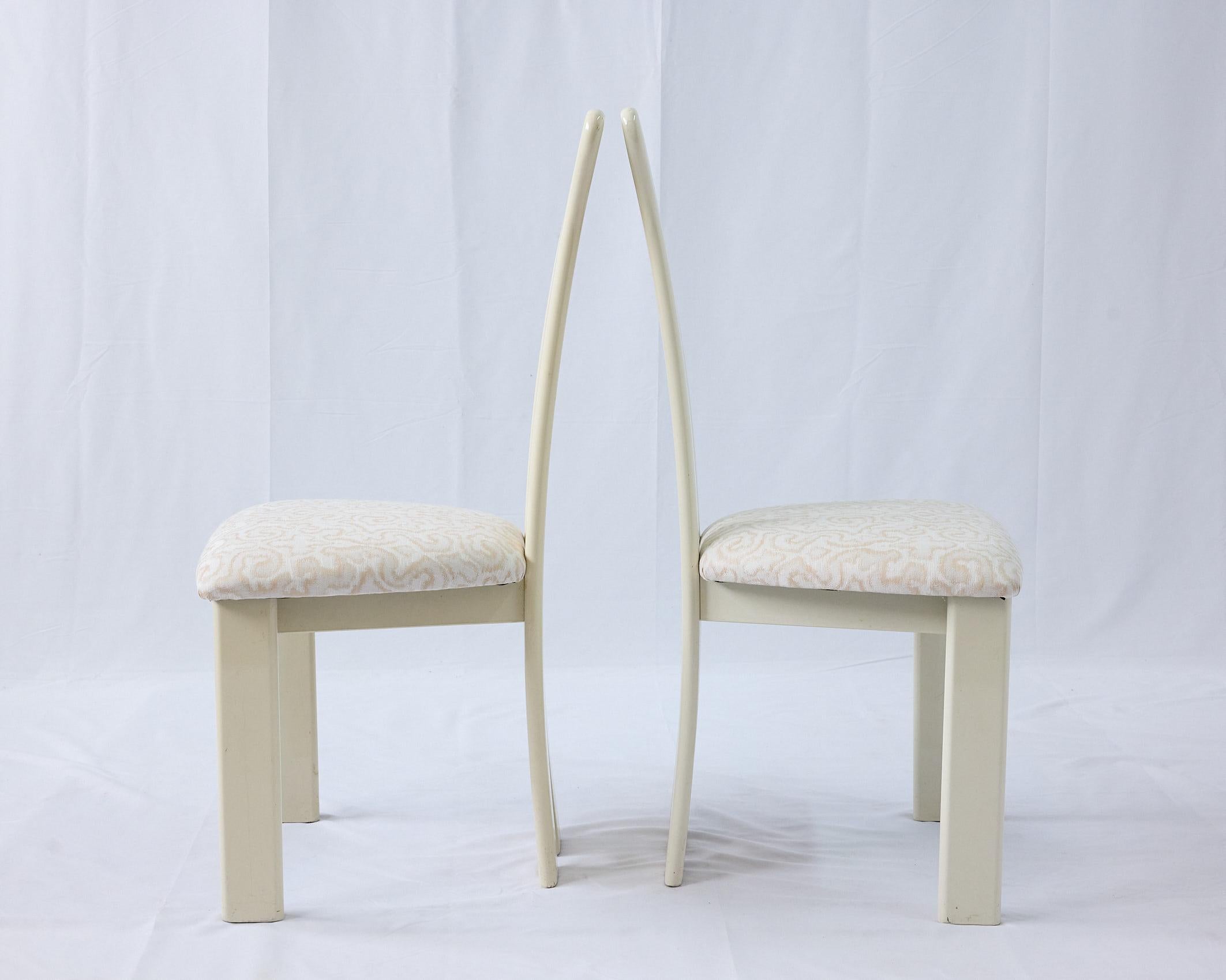 Ensemble de 6 chaises de salle à manger postmodernes Pierre Cardin, vers 1980 Bon état - En vente à Atlanta, GA
