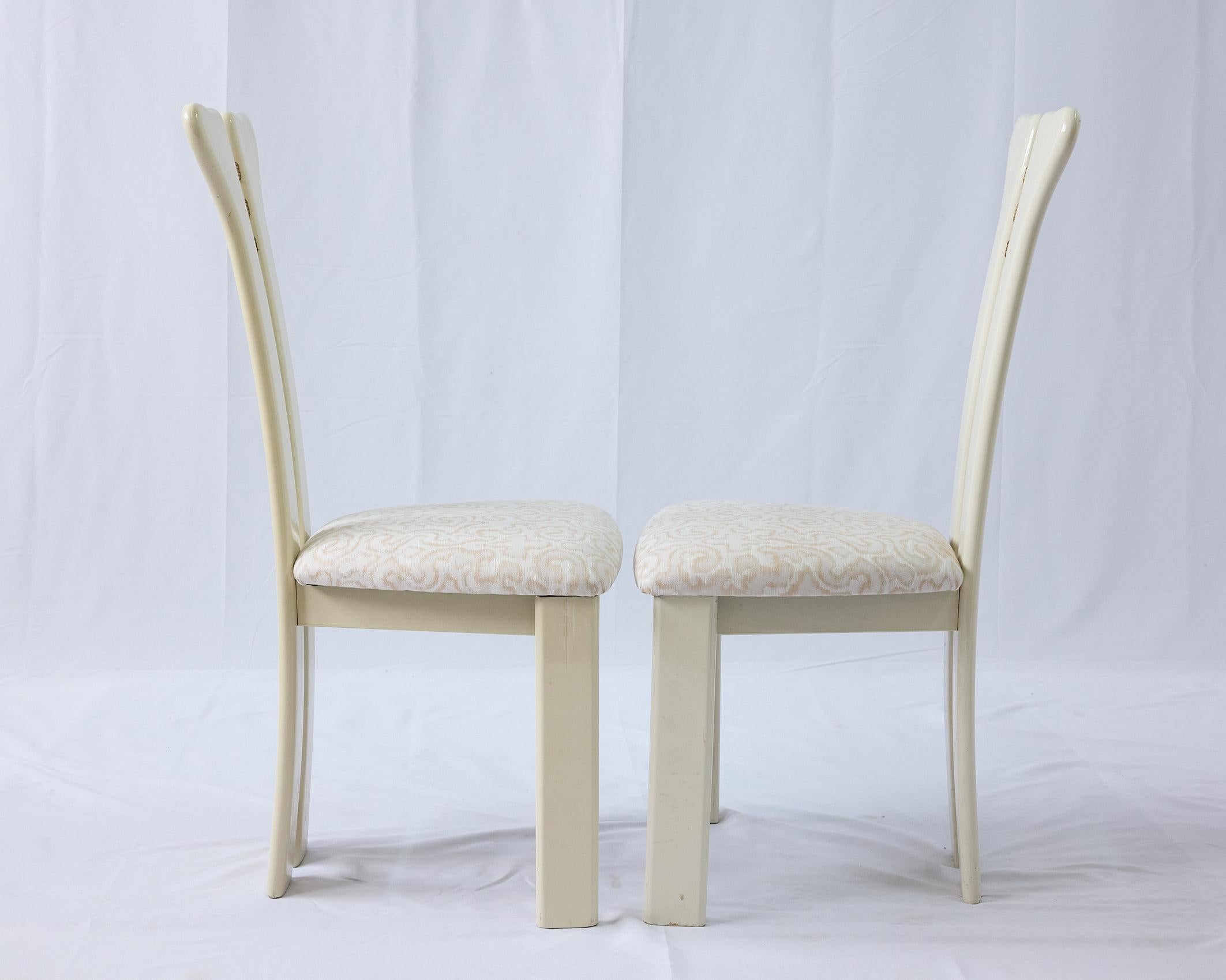 Fin du 20e siècle Ensemble de 6 chaises de salle à manger postmodernes Pierre Cardin, vers 1980 en vente