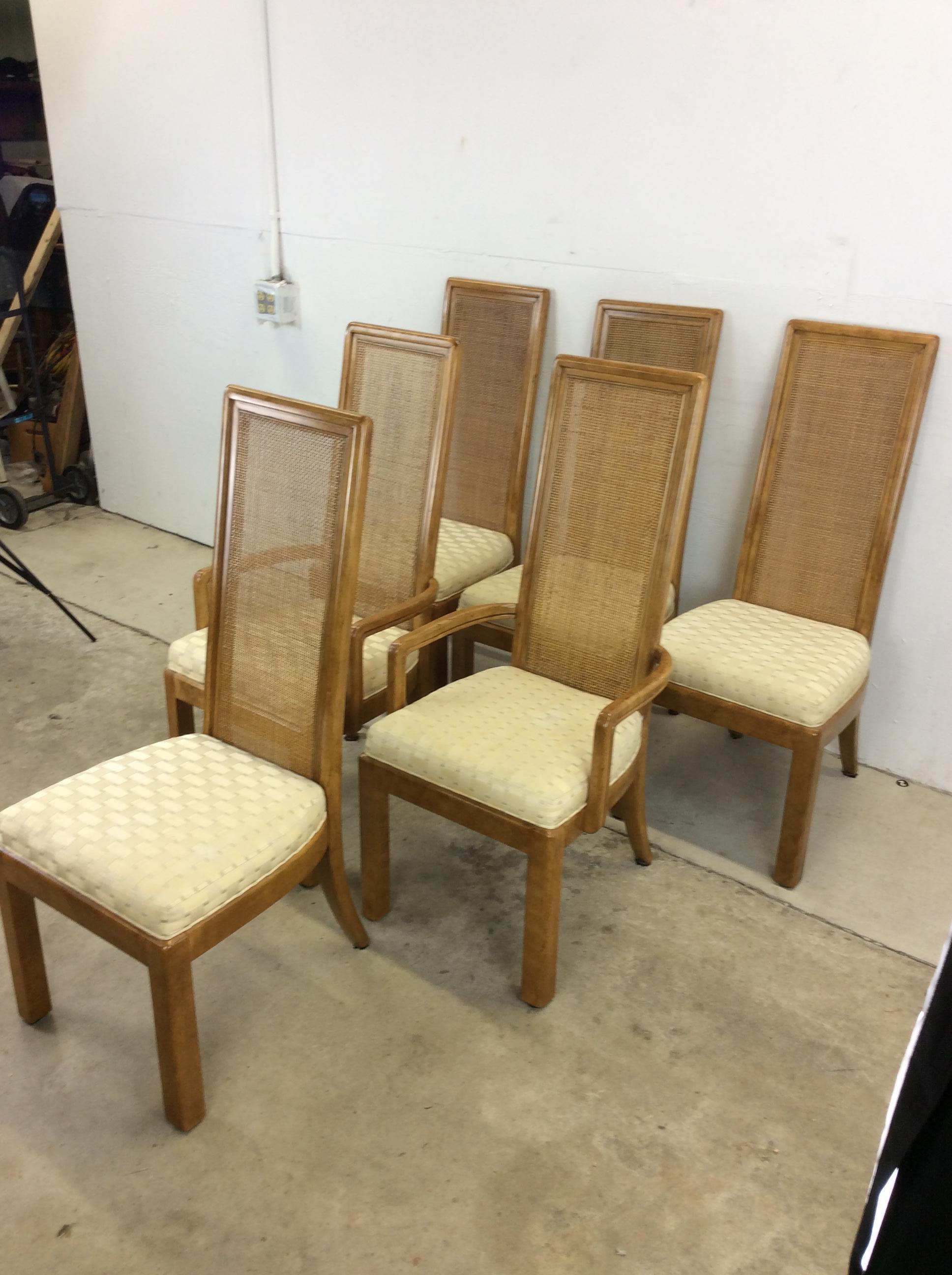 tall cane back dining chairs