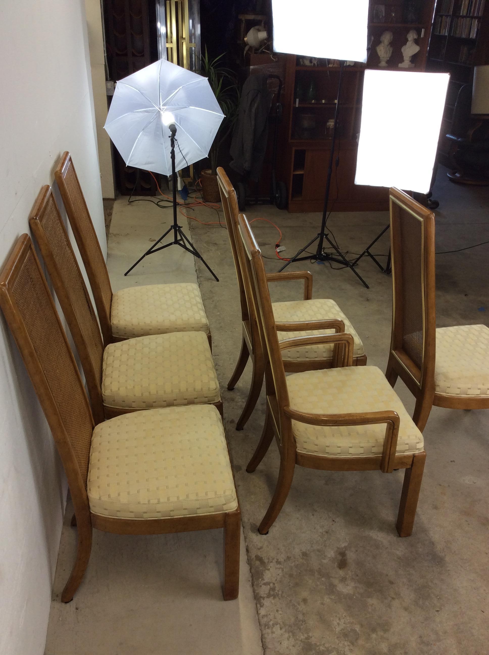 high back cane dining chairs
