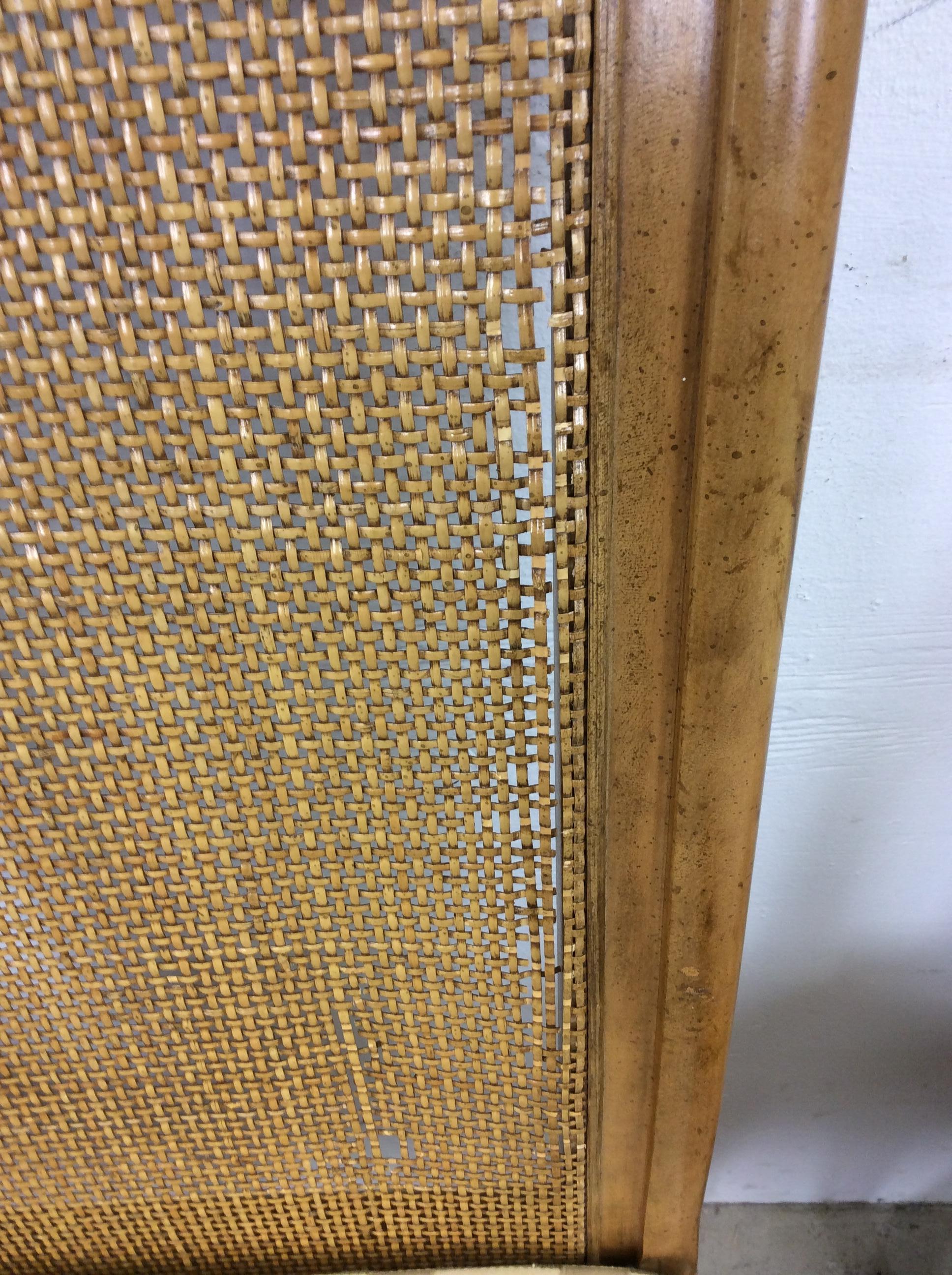 Set of 6 Postmodern Cane Back Dining Chairs by American of Martinsville In Good Condition For Sale In Freehold, NJ