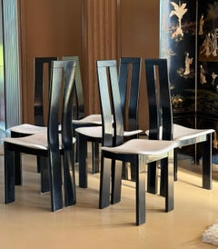 Set di 6 sedie da pranzo postmoderne di Pietro Costantini, fine XX secolo