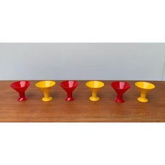 Set von 6 postmodernen Glasschalen aus Joy