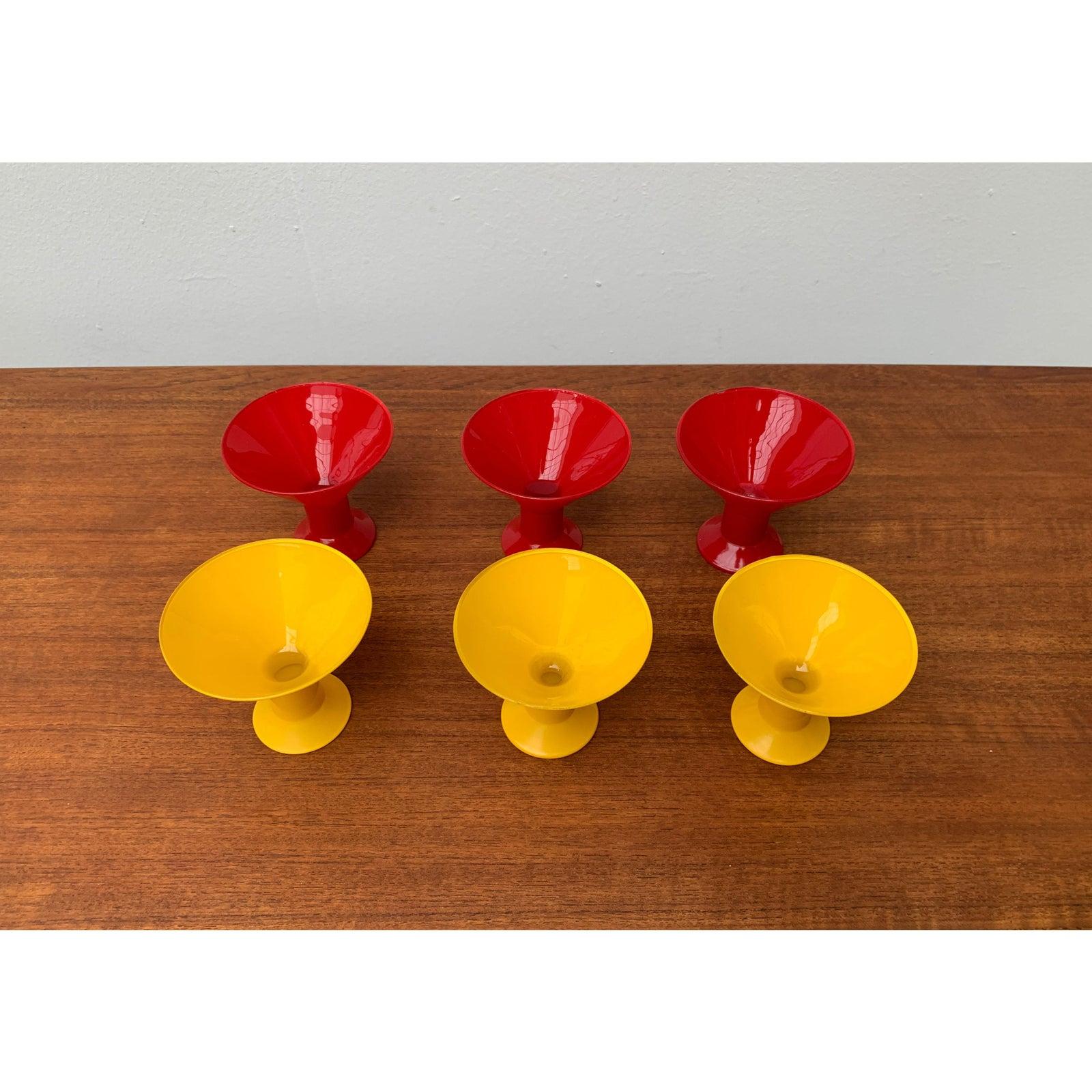 Set of 6 Postmodern Glass Bowls from Joy In Excellent Condition For Sale In Hamburg, DE