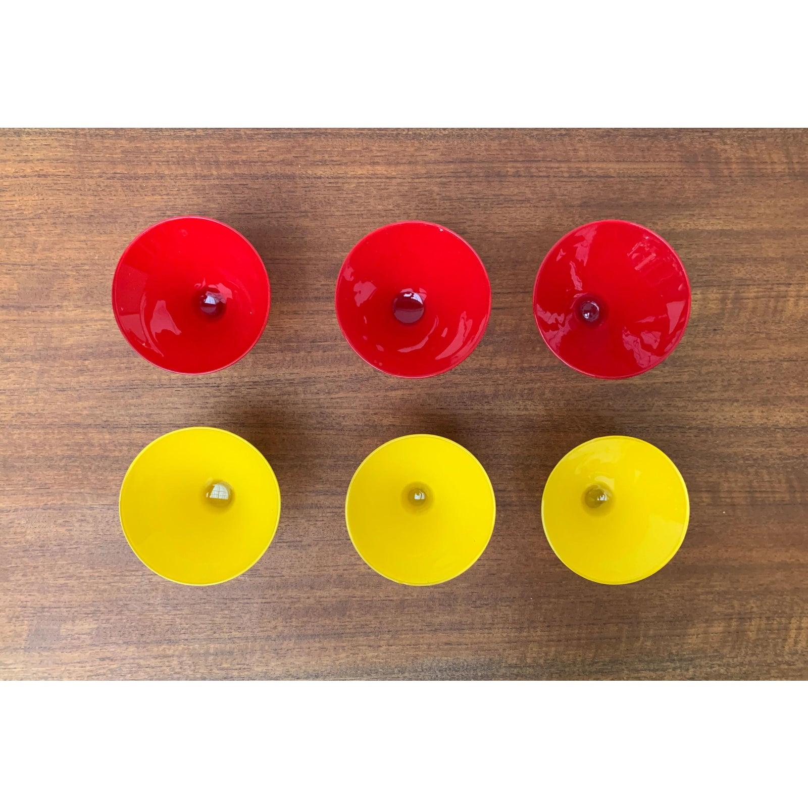 Set of 6 Postmodern Glass Bowls from Joy For Sale 1