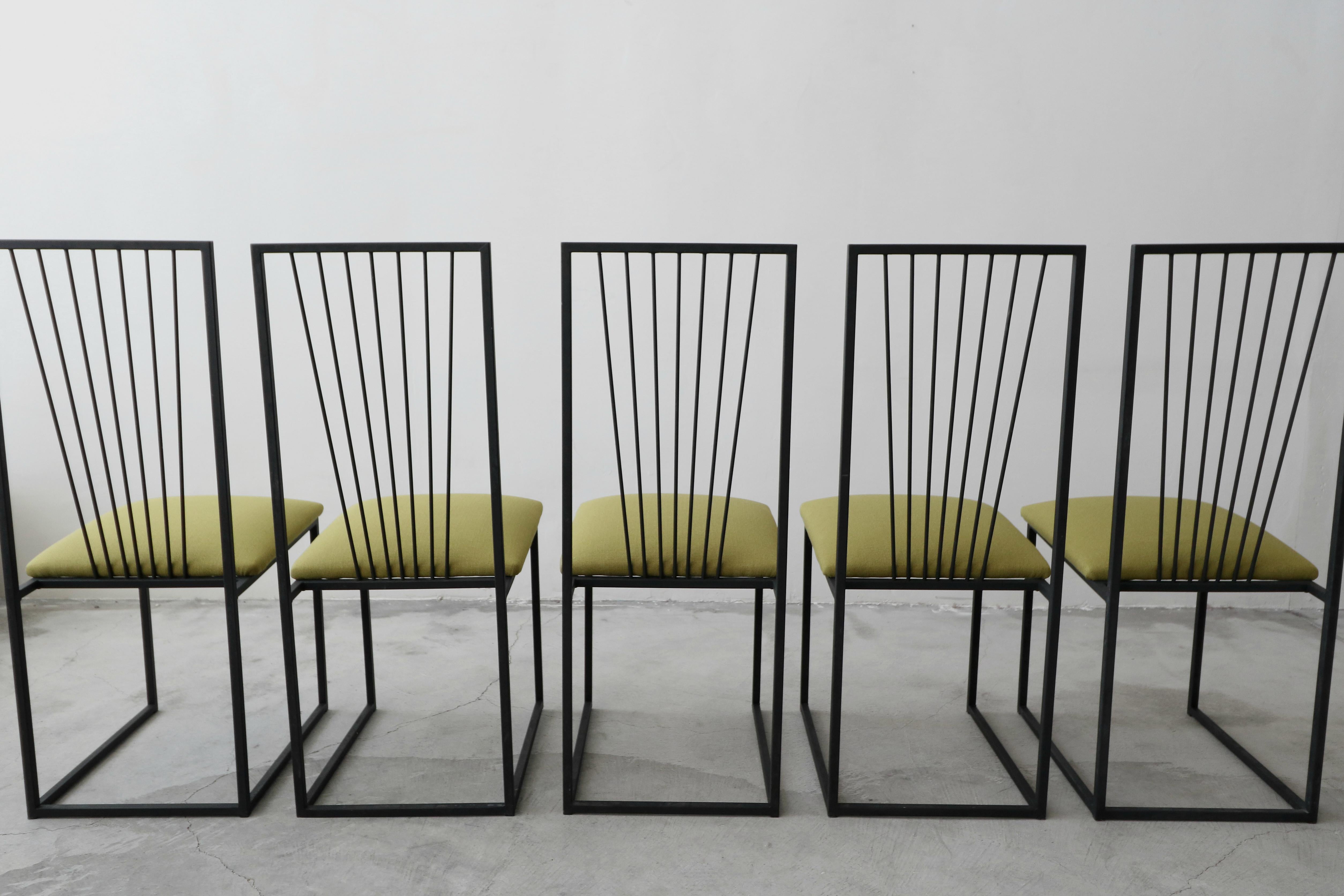 Set of 6 Postmodern Memphis Milano Minimalist Style Dining Chairs 1