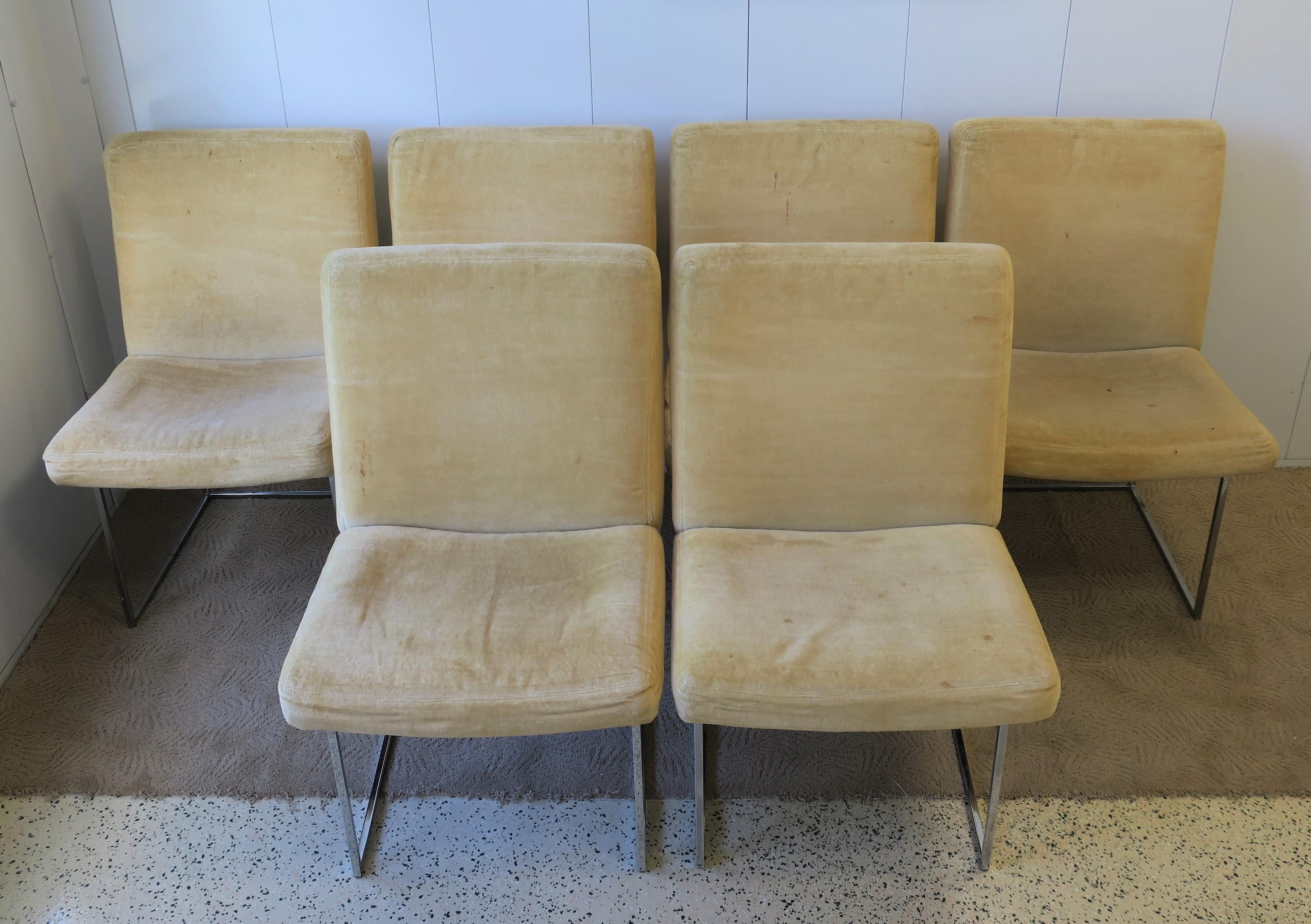 American Set of 6 Post-Modern Milo Baughman for Thayer Coggin Dinning Chairs, ca. 1970s