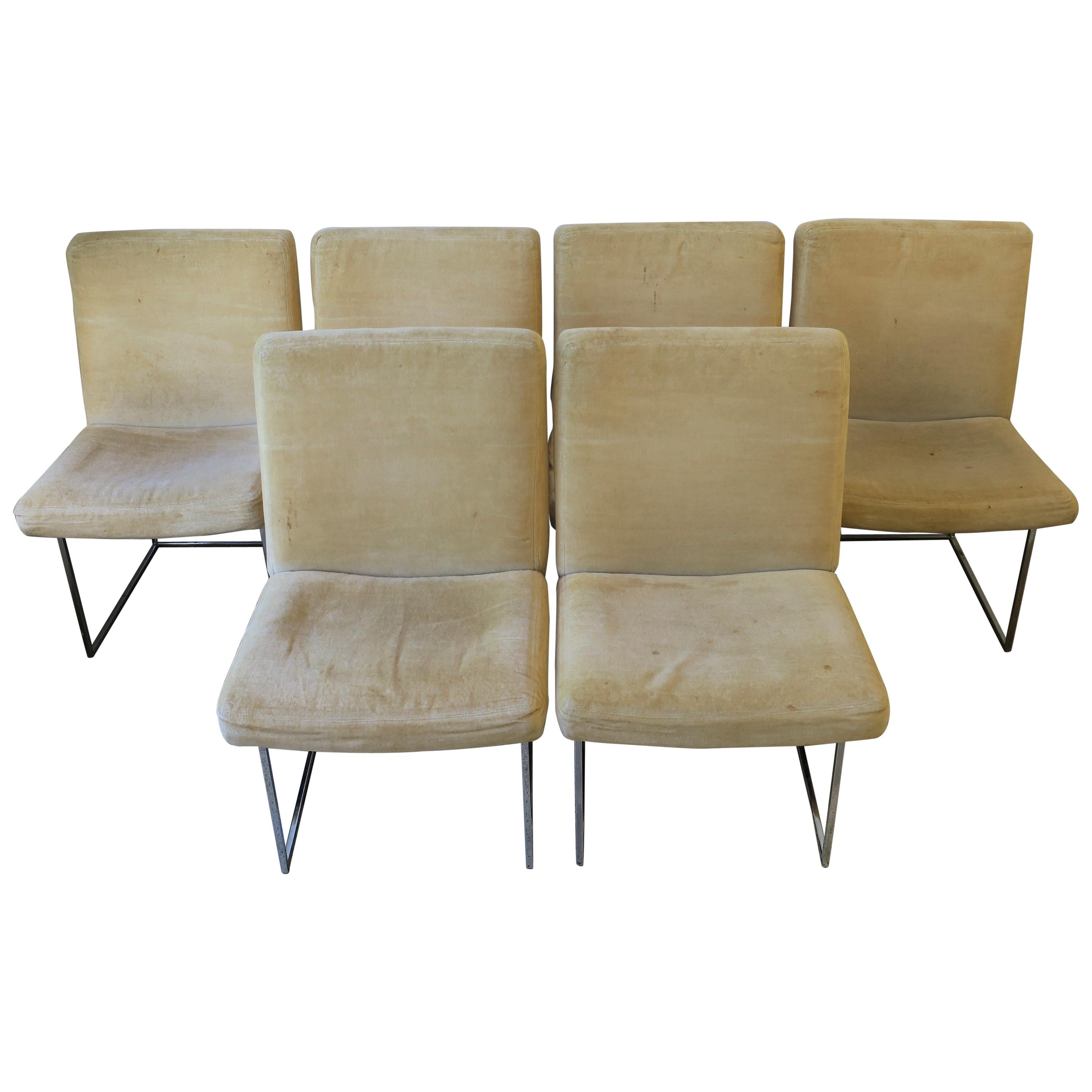 Set of 6 Post-Modern Milo Baughman for Thayer Coggin Dinning Chairs, ca. 1970s