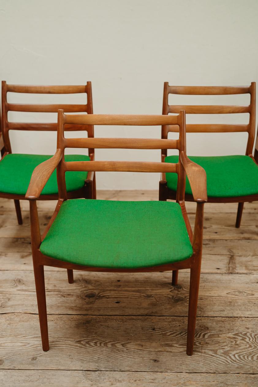 Set of 6 Poul Cadovius Dining Chairs for Cado, Denmark, 1959 For Sale 1