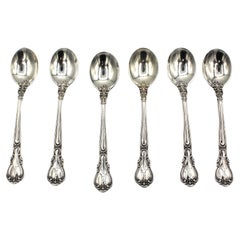 Antique Set of 6 Pre-1950 Chantilly Pattern Chocolate Spoons by Gorham