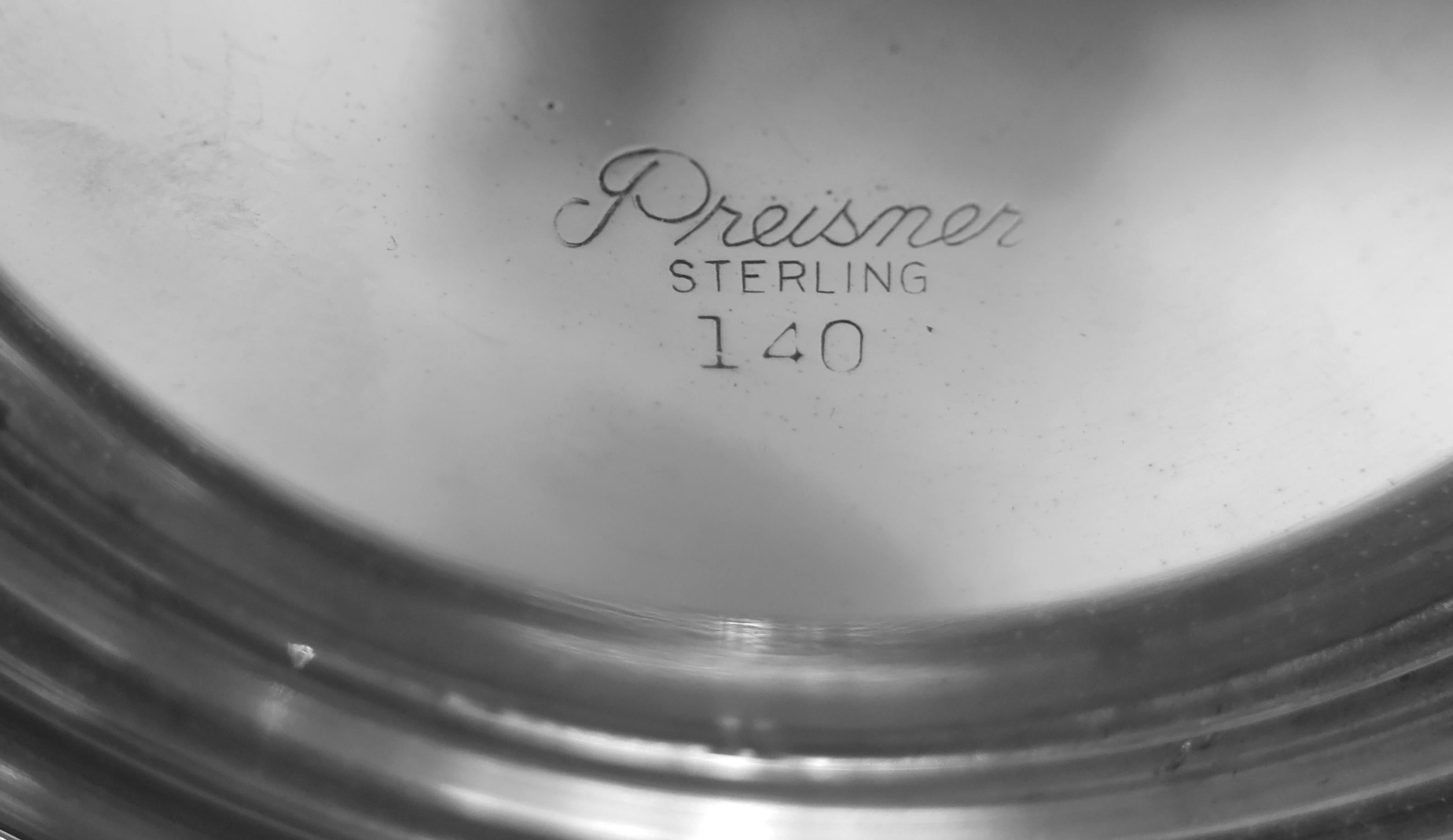 Set of 6 Preisner Sterling Silver Mint Julep Cups For Sale 1