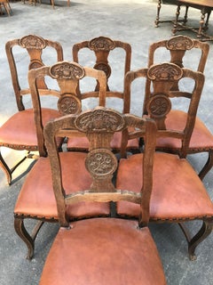 Set of 6 Provençal crossback chairs