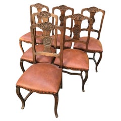 Set of 6 Provençal crossback chairs