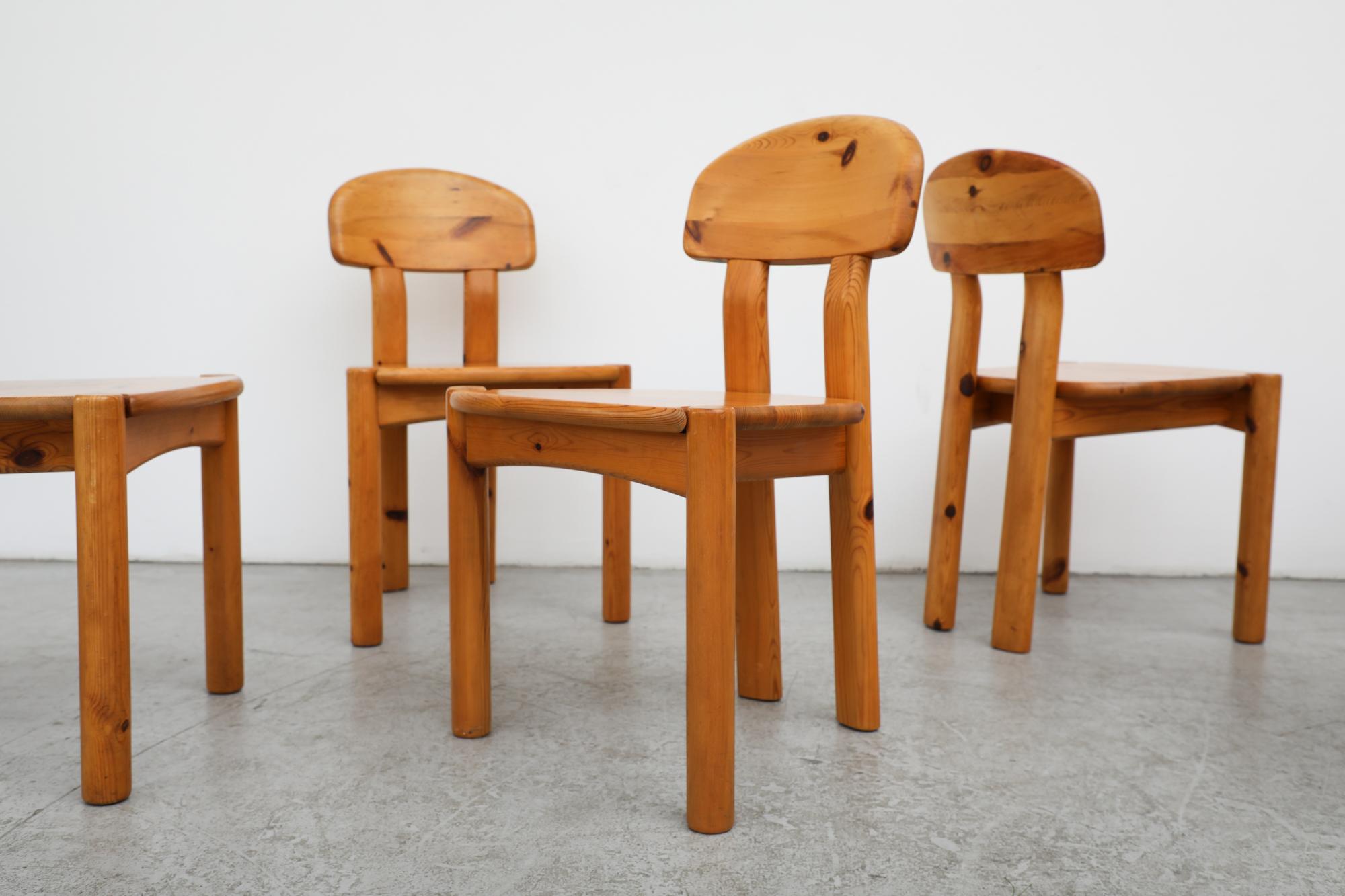 Set of 6 Rainer Daumiller (attr) Pine Dining Chairs In Good Condition In Los Angeles, CA