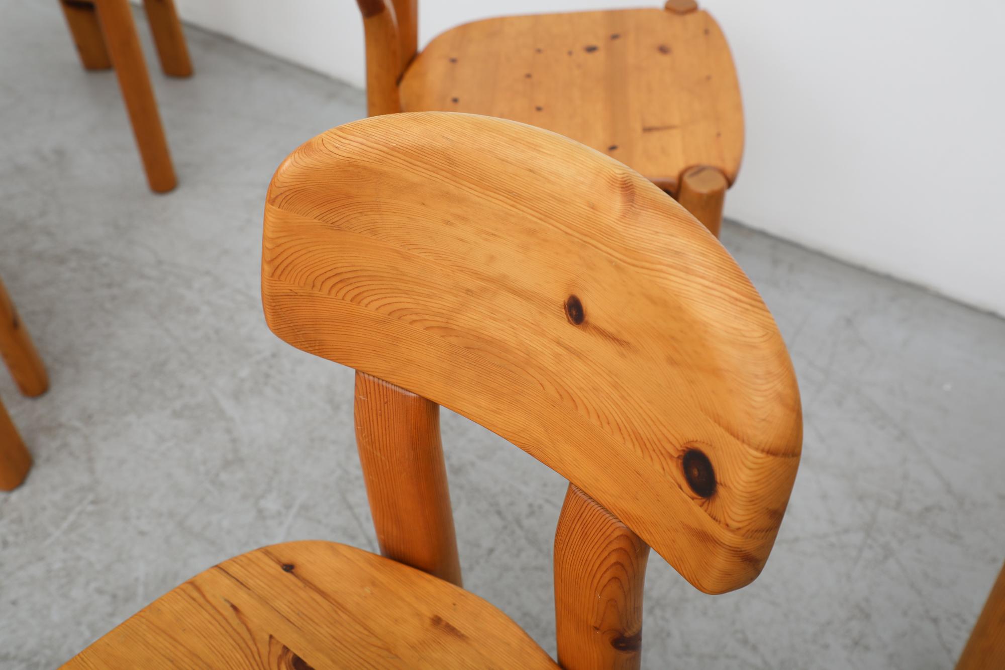 Set of 6 Rainer Daumiller (attr) Pine Dining Chairs 1