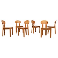 Set of 6 Rainer Daumiller (attr) Pine Dining Chairs