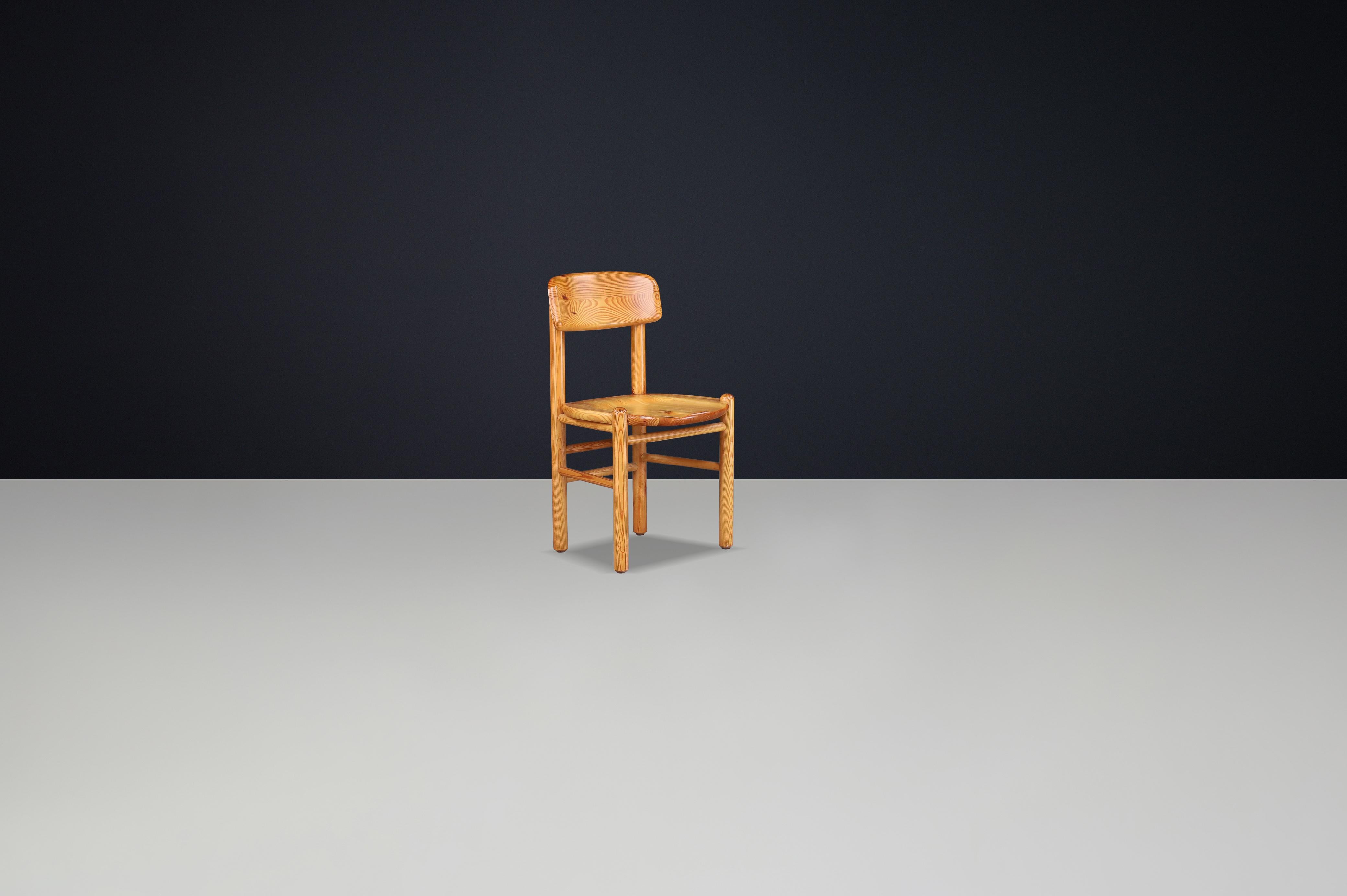 Danish Set of 6 Rainer Daumiller Dining Chairs in Pine for Hirtshals Sawmill, Denmark For Sale