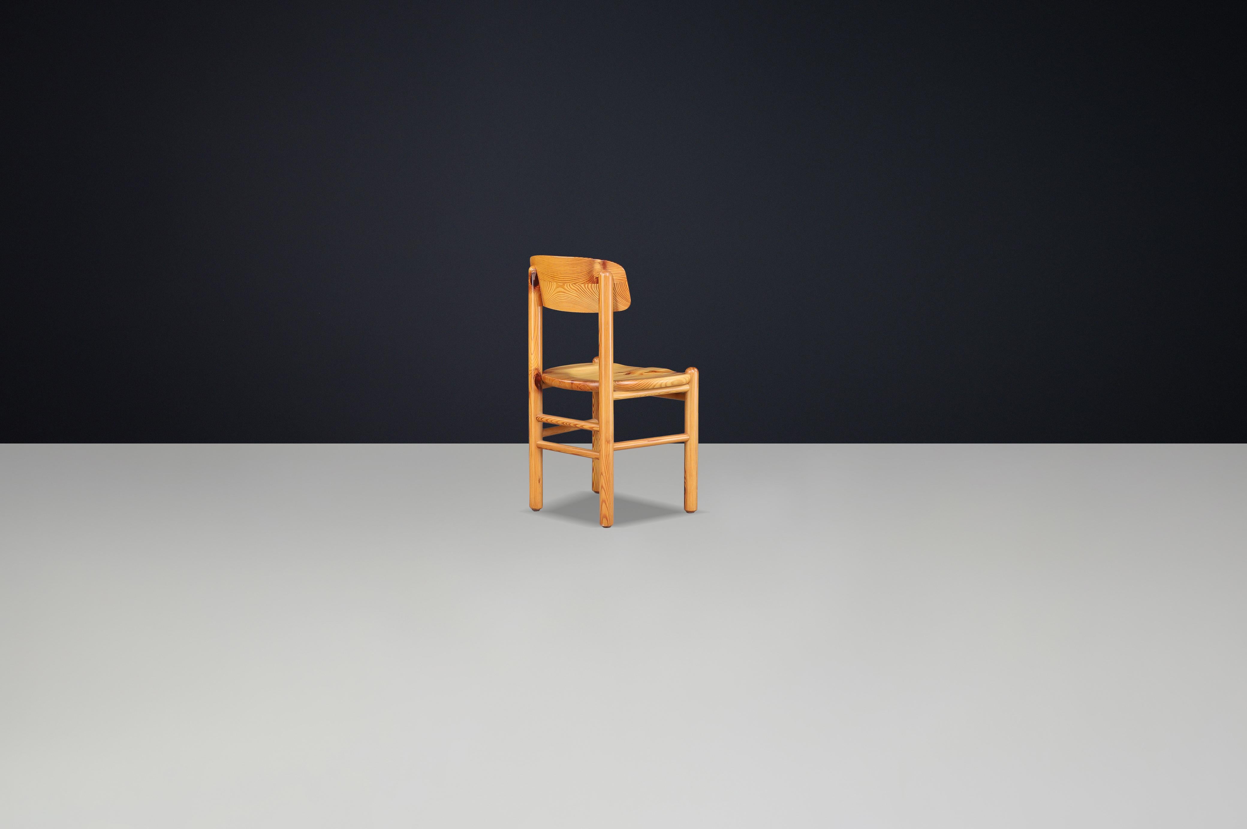 Set of 6 Rainer Daumiller Dining Chairs in Pine for Hirtshals Sawmill, Denmark For Sale 1