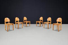 6er-Set Rainer Daumiller Esszimmerstühle aus massiver Kiefer für Hirtshals Sawmill 1970
