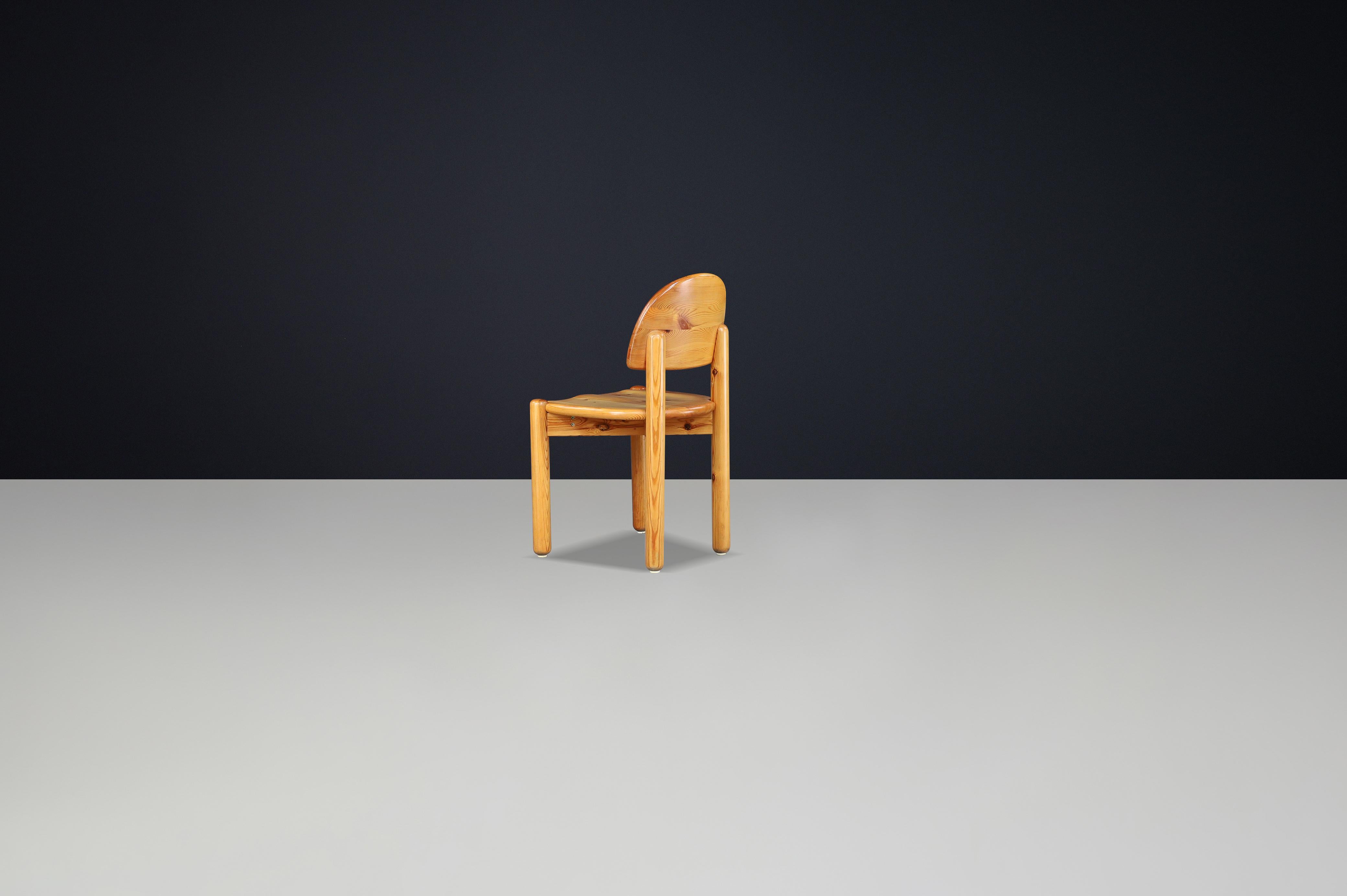 Pin Ensemble de 6 chaises de salle à manger Rainer Daumiller en pin massif pour Hirtshals Sawmill 1970 en vente