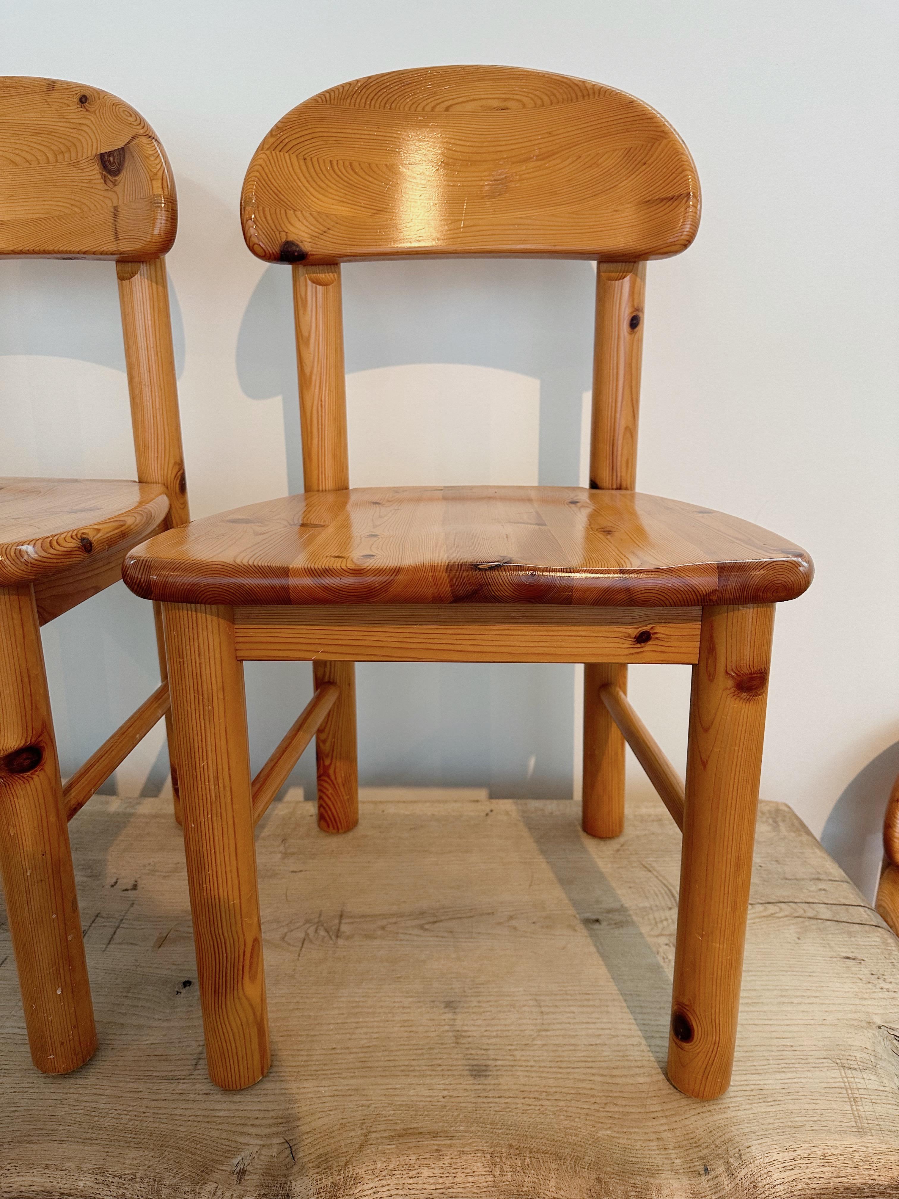 Set of 6 Rainer Daumiller Pine Dining Chairs In Good Condition For Sale In Dallas, TX