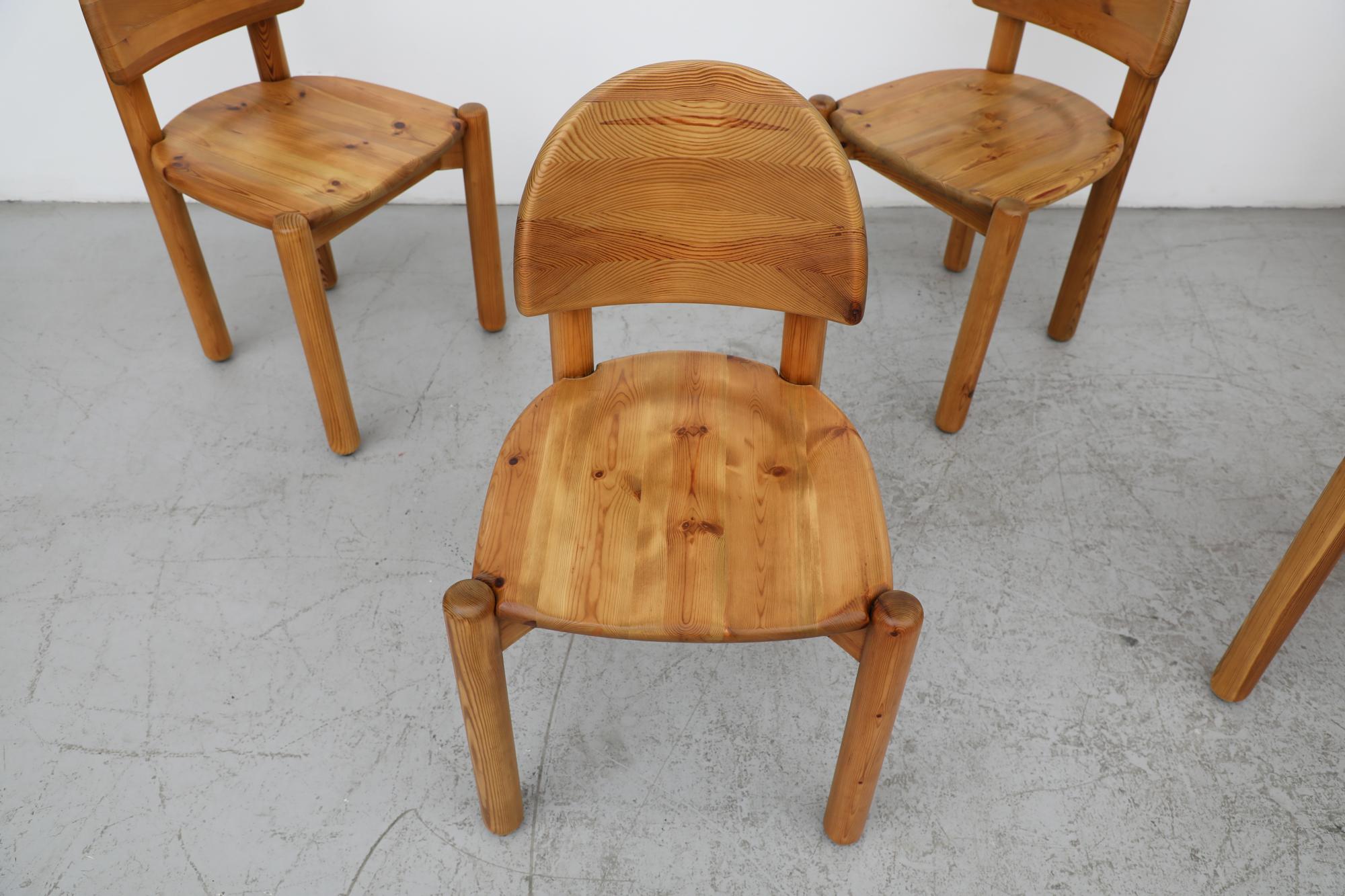 Danish Set of 6 Rainer Daumiller Pine Half Moon Dining Chairs