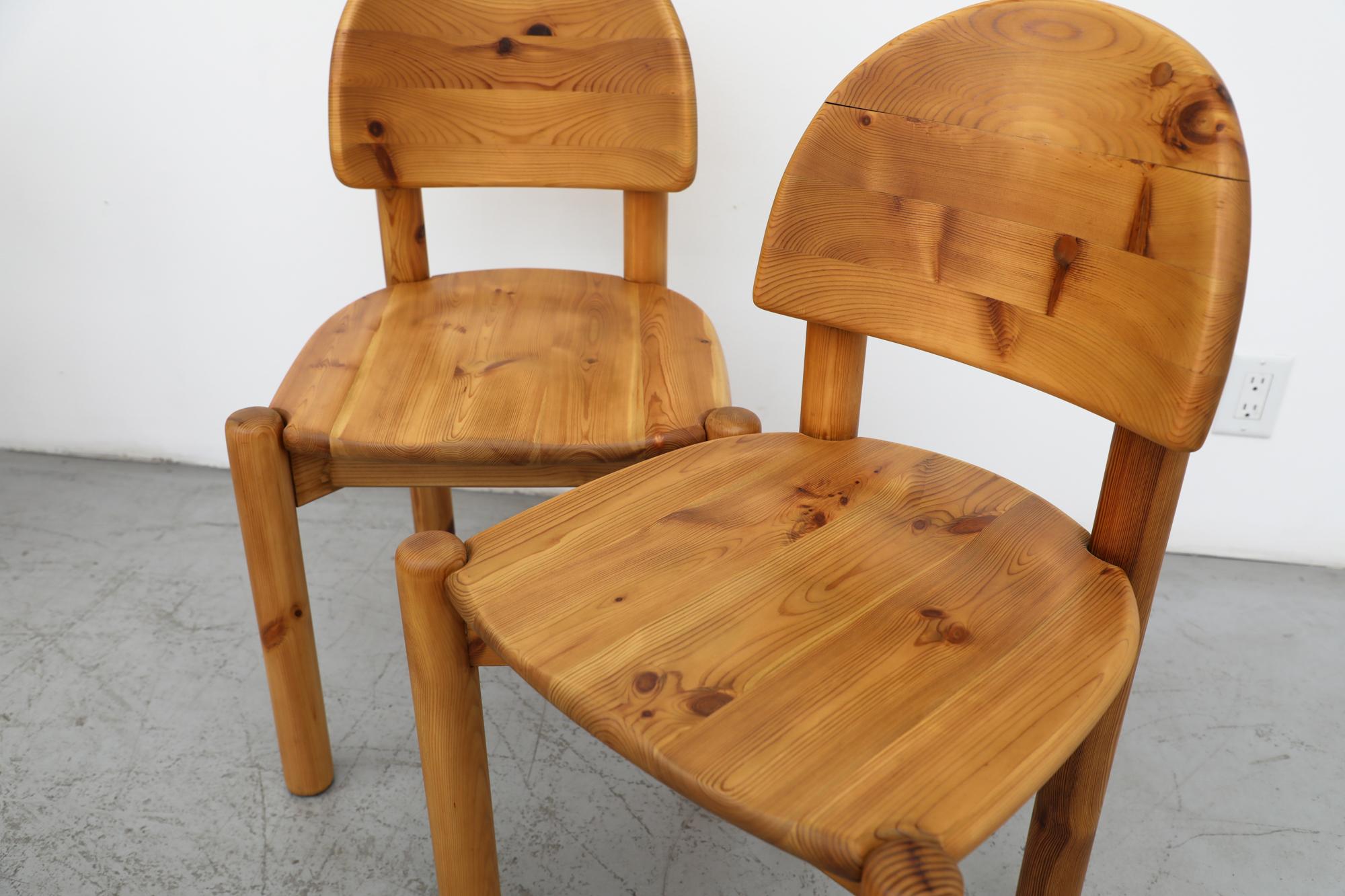 Mid-20th Century Set of 6 Rainer Daumiller Pine Half Moon Dining Chairs