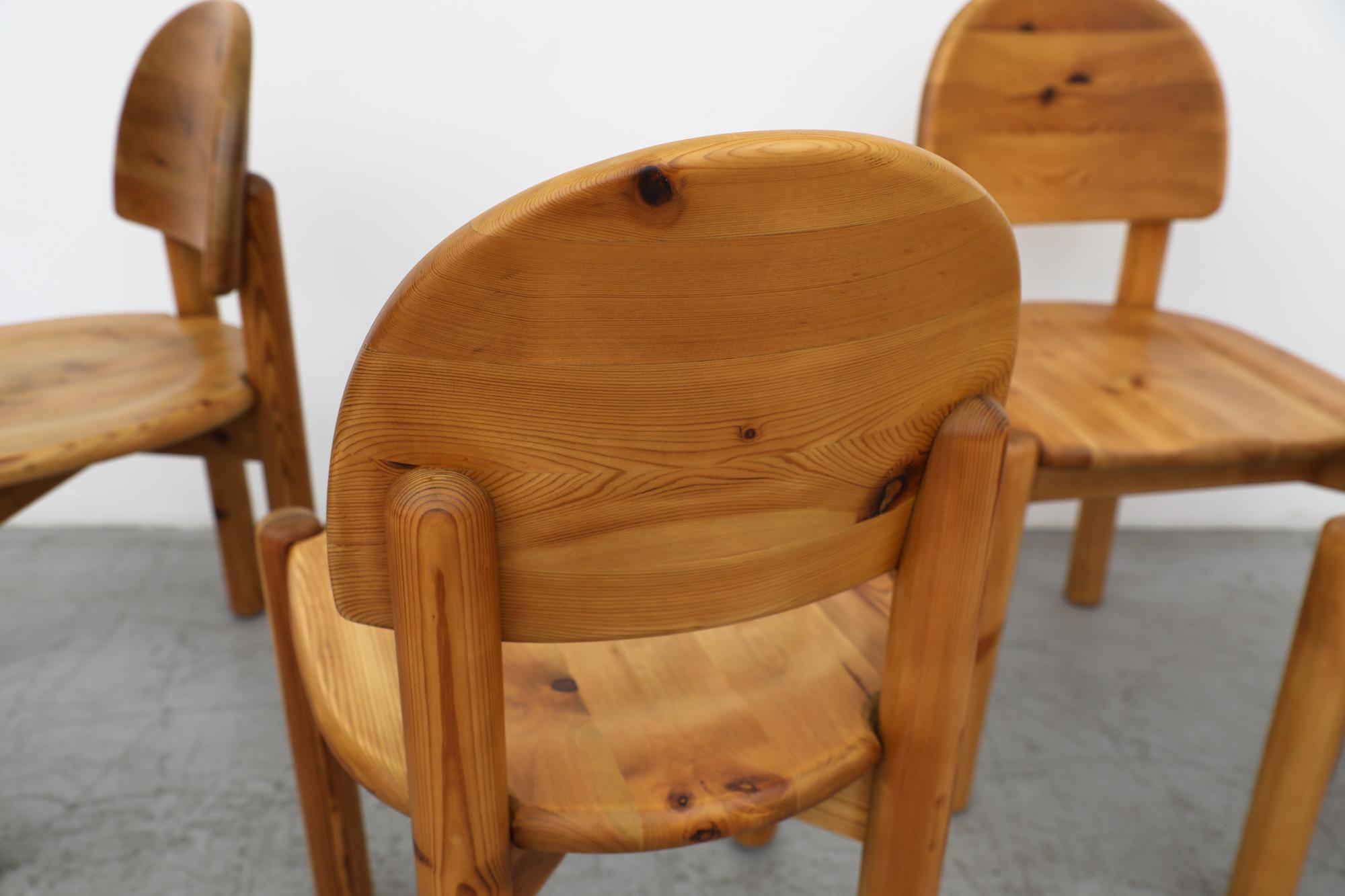 Set of 6 Rainer Daumiller Pine Half Moon Dining Chairs 1