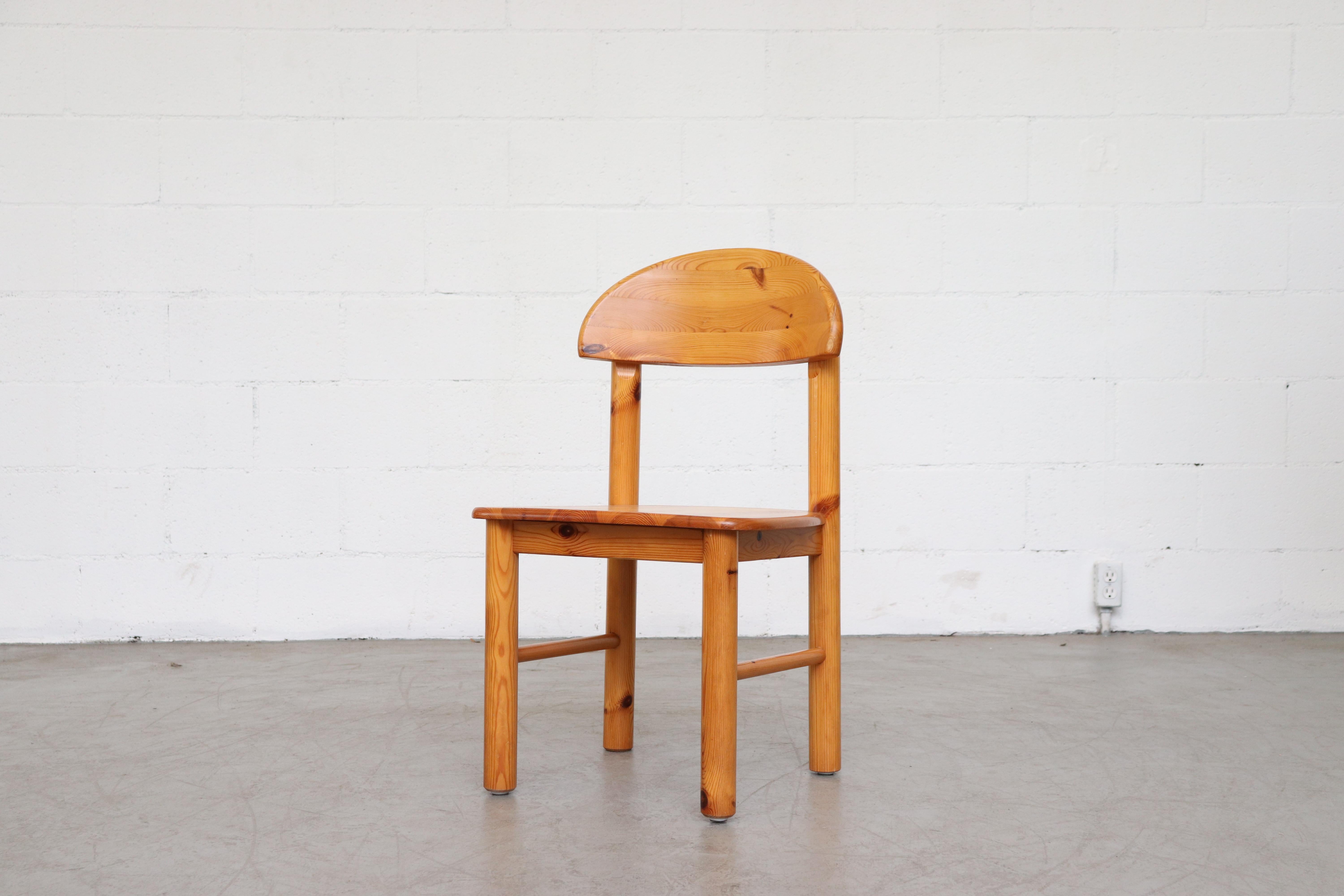 Set of 6 Rainer Daumiller Style Pine Dining Chairs (Dänisch)