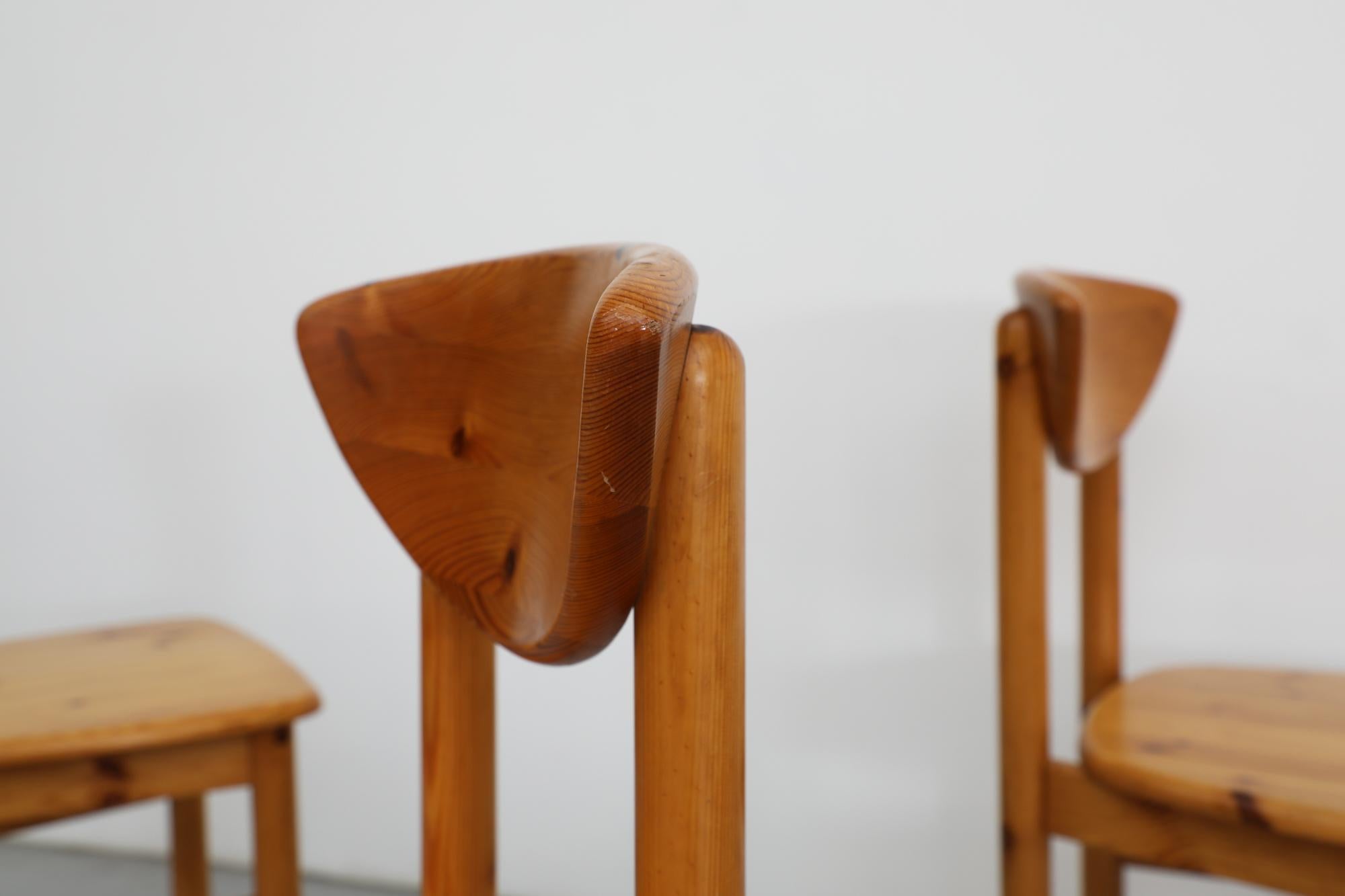 6 Stühle aus massiver Kiefer im Rainer Daumiller-Stil aus der Jahrhundertmitte (Dänisch) im Angebot