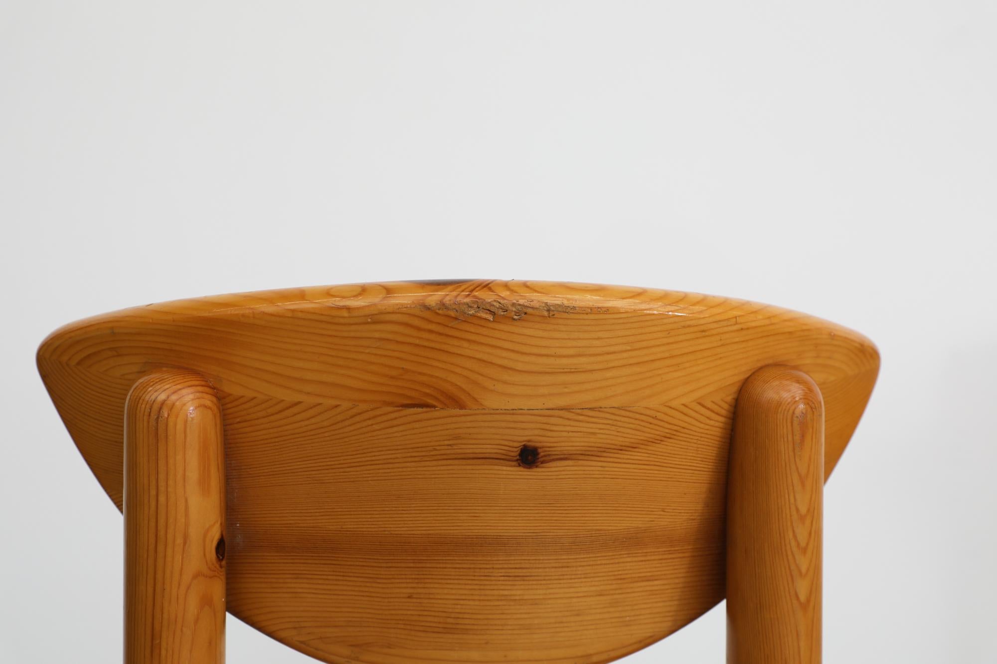 6 Stühle aus massiver Kiefer im Rainer Daumiller-Stil aus der Jahrhundertmitte (Kiefernholz) im Angebot