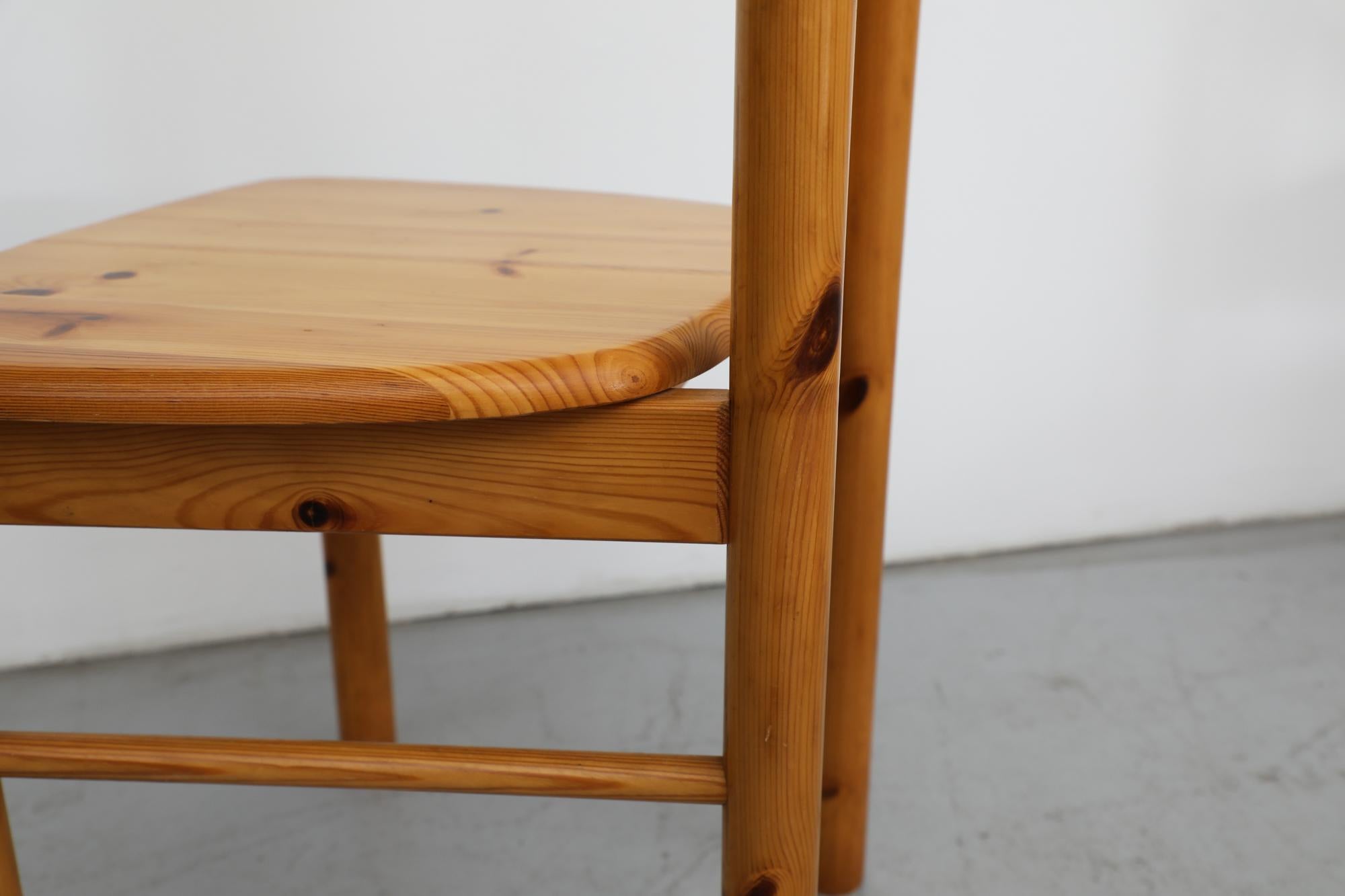 6 Stühle aus massiver Kiefer im Rainer Daumiller-Stil aus der Jahrhundertmitte im Angebot 1