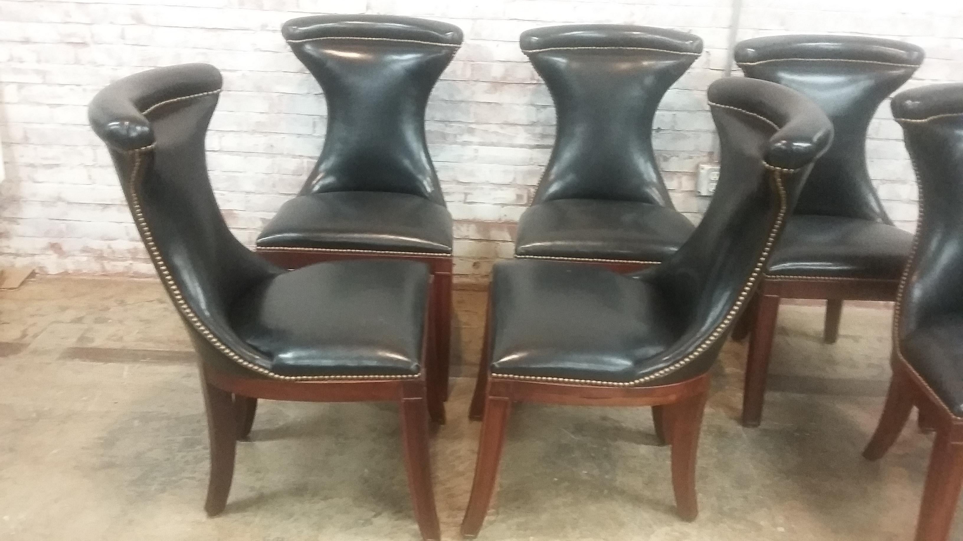 Leather Set of 6 Ralph Lauren Chairs