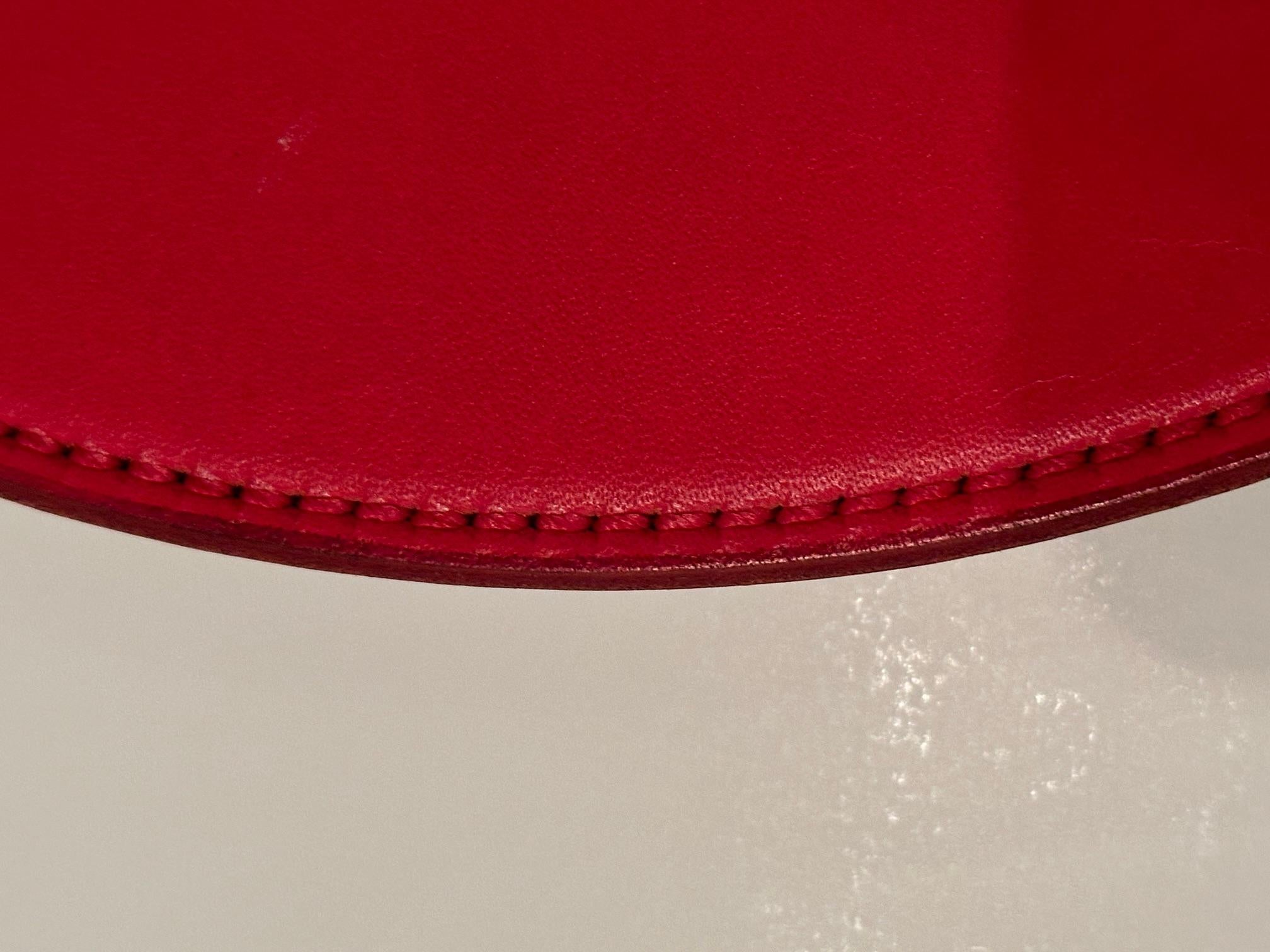 Set of 6 Ralph Lauren Leather Wrapped Charger Plates 5