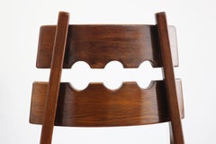 set of 6 rare early Razor Back Brutalist chairs by Henning kjaernulf Razor blade