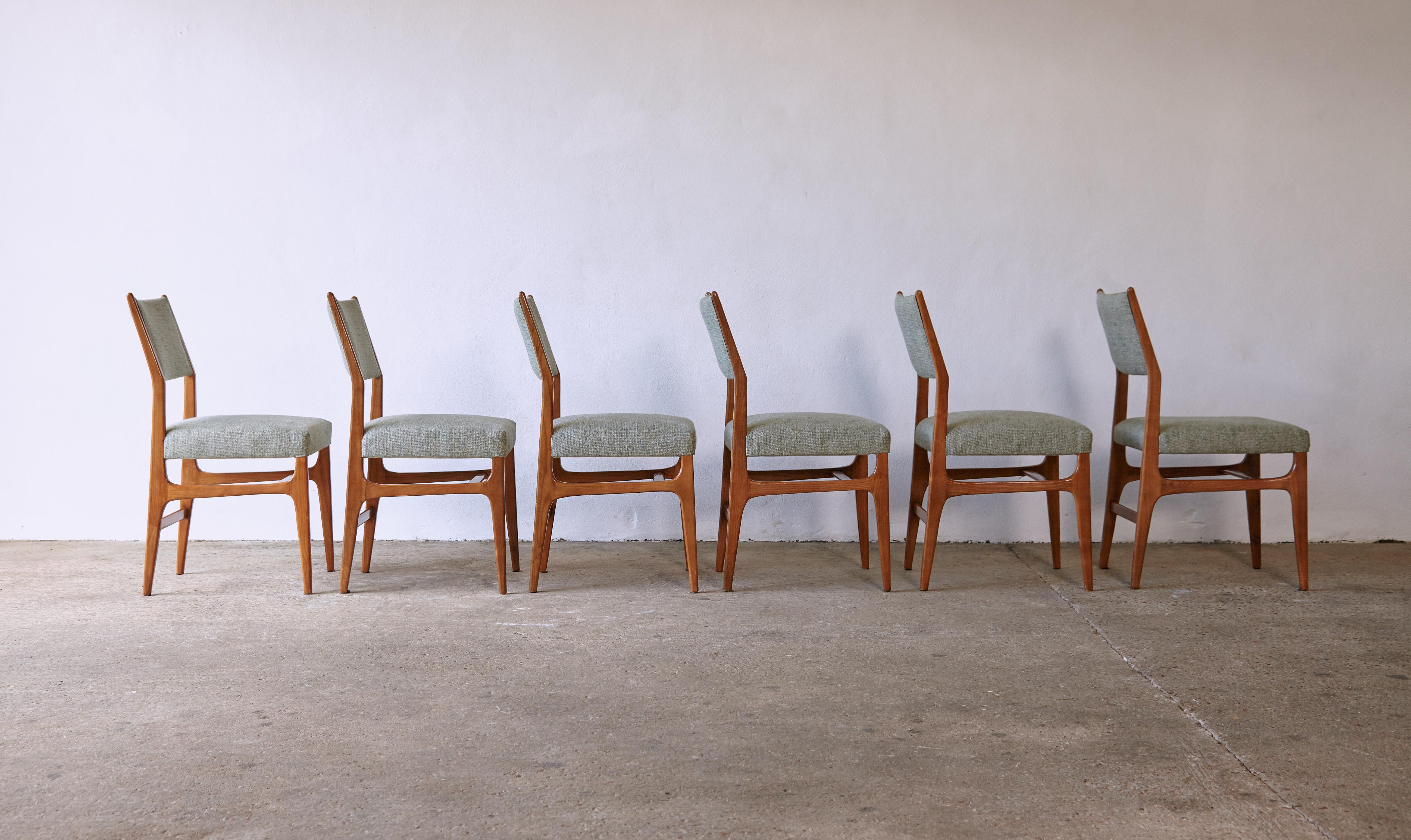 Mid-Century Modern Set of 6 Rare Gio Ponti 602 Dining Chairs for Cassina, Italy, 1950s