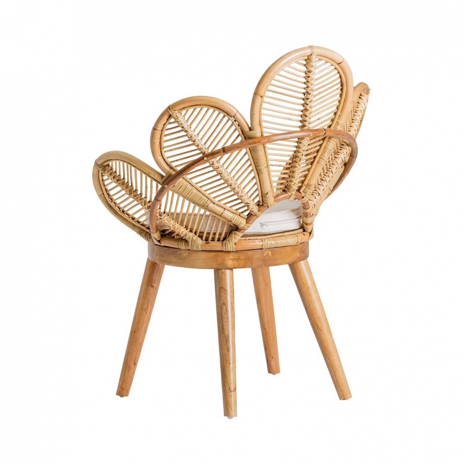 flower chair rattan