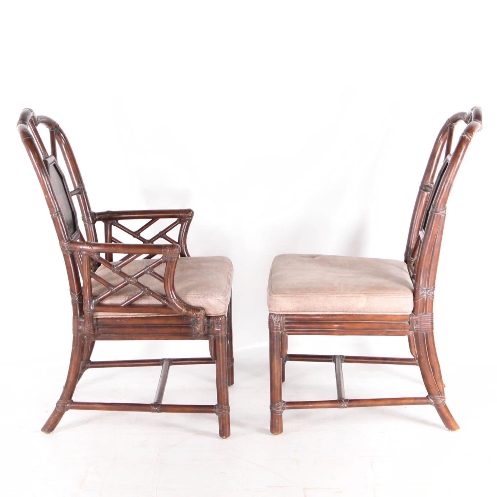 Ensemble de 6 chaises en rotin en vente 6