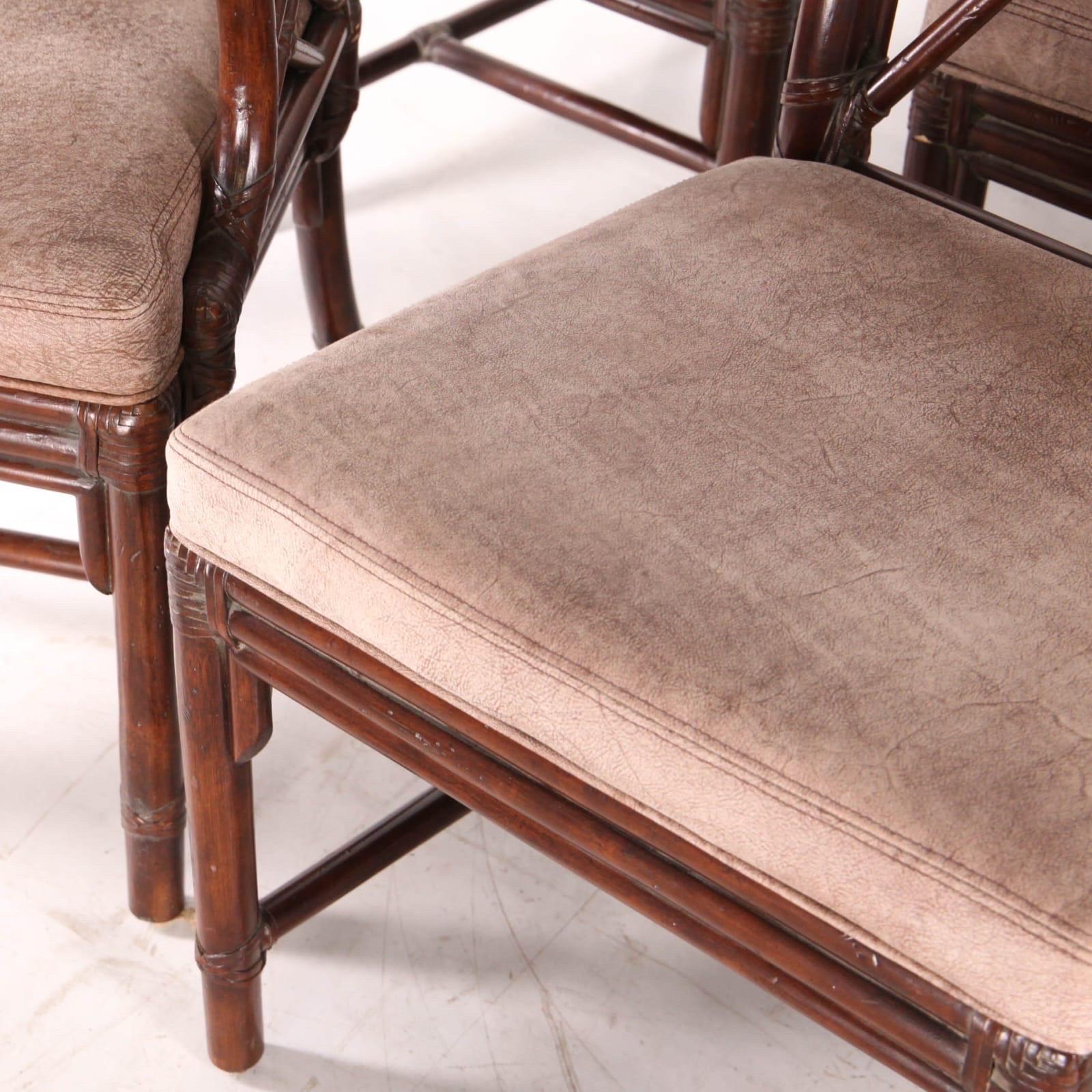 Rotin Ensemble de 6 chaises en rotin en vente