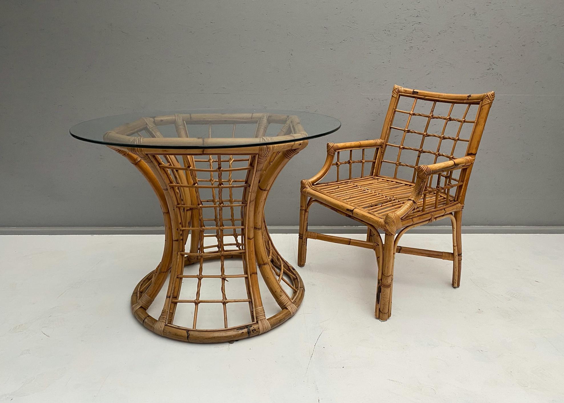 Set of 6 Rattan Chairs 2