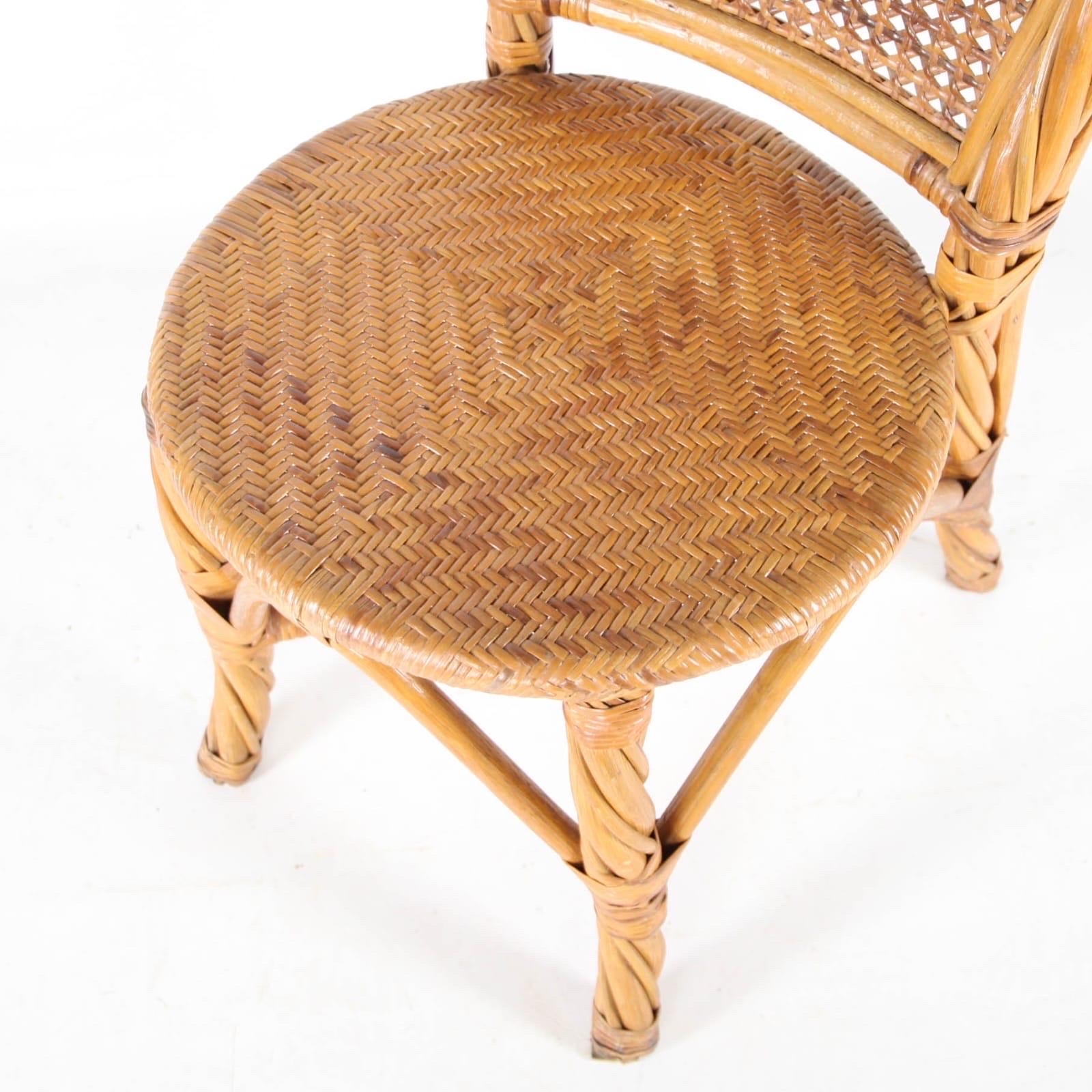 Set di 6 sedie in rattan in vendita 4