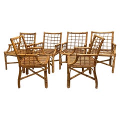 Set of 6 Rattan Chairs