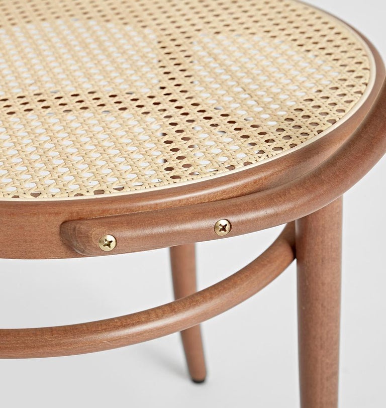 Set of 6 Rattan Dining Chairs in Nougat Brown For Sale at 1stdibs